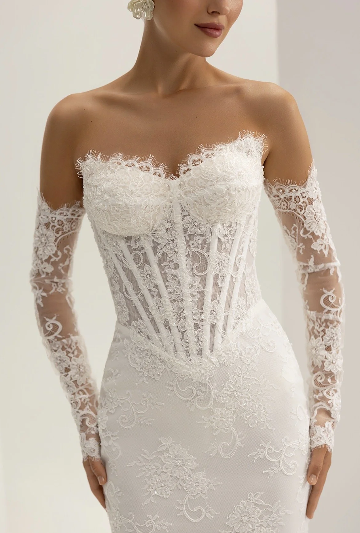 Sweetheart wedding dress lace mermaid