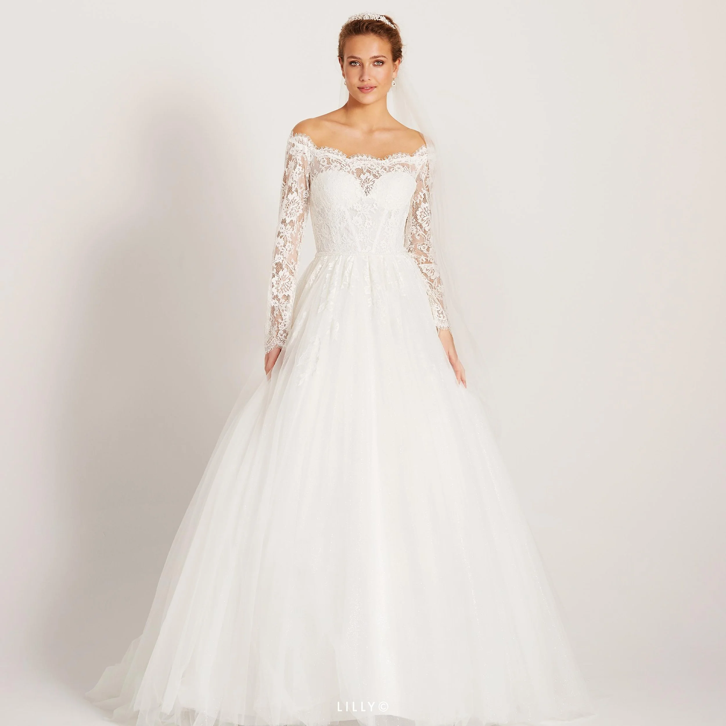 off shoulder | spets | bröllopsklänning | sublime style