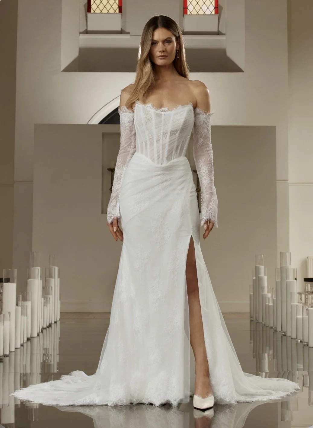 Sia | wedding dress | lace | strapless | stockholm