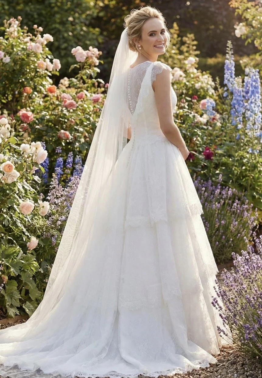 Brudklänning chantilly lace Lilly