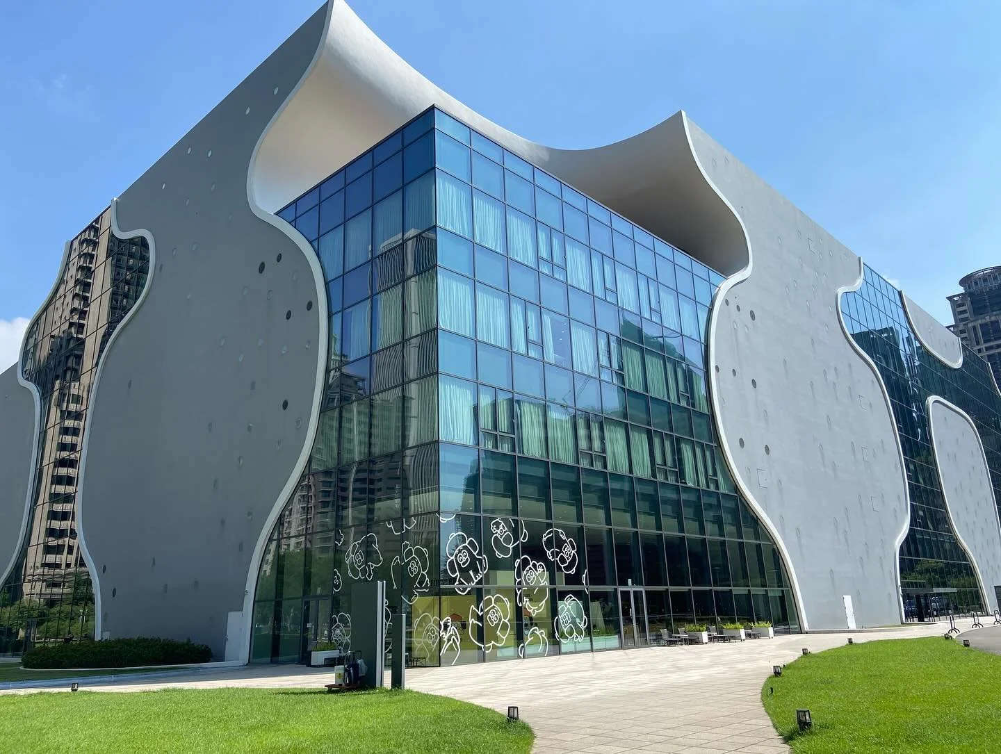 National Taichung Theatre by day and night.