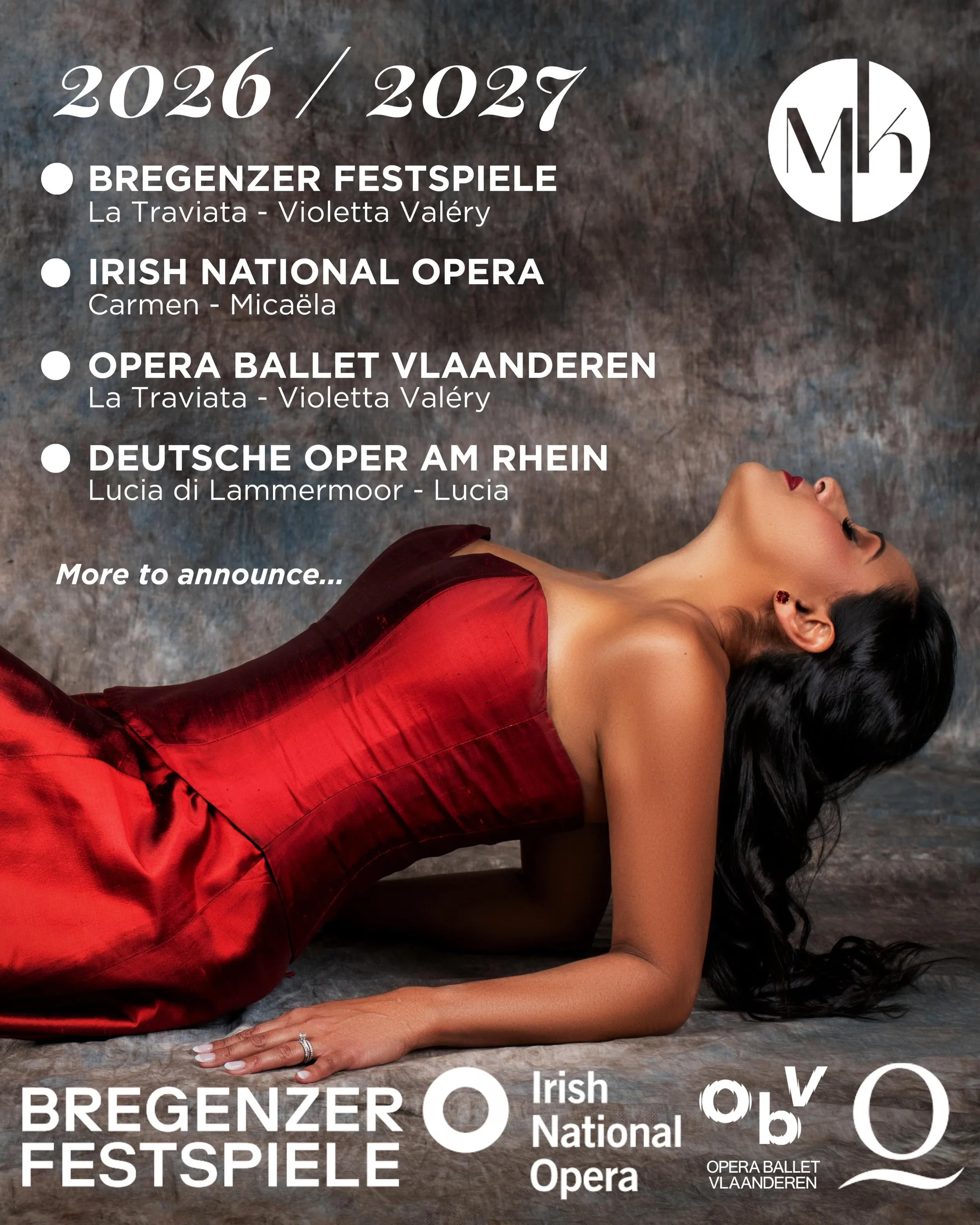 SEASON ANNOUNCEMENT:

As La Traviata in Melbourne @operaaustralia comes to a close this week, I&rsquo;m so excited to look ahead to the 2026/27 season.

Deeply grateful to be returning to @bregenzerfestspiele &amp; @operamrhein, stepping into new hou