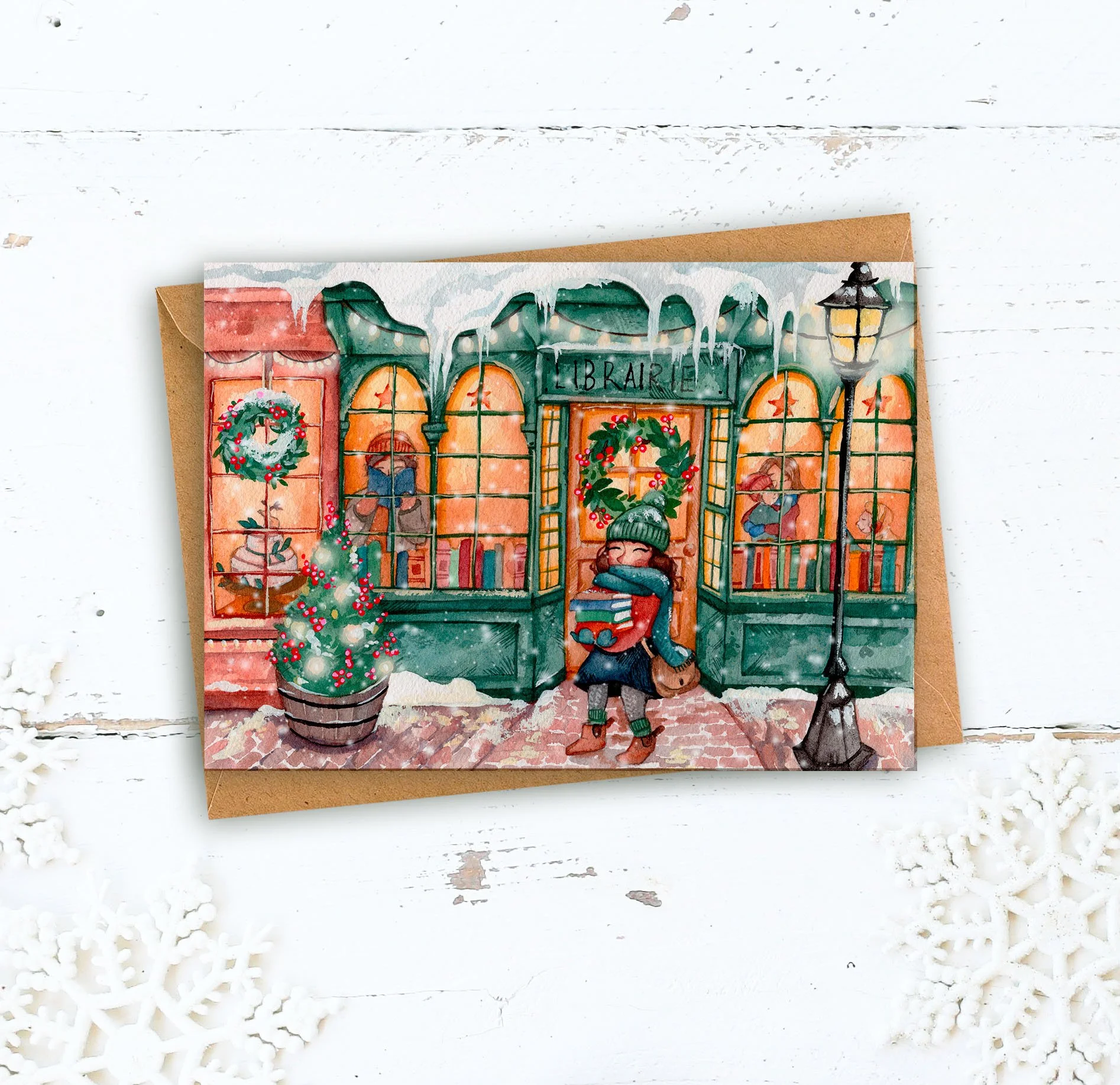 Librairie de Noël | Carte de Noël
