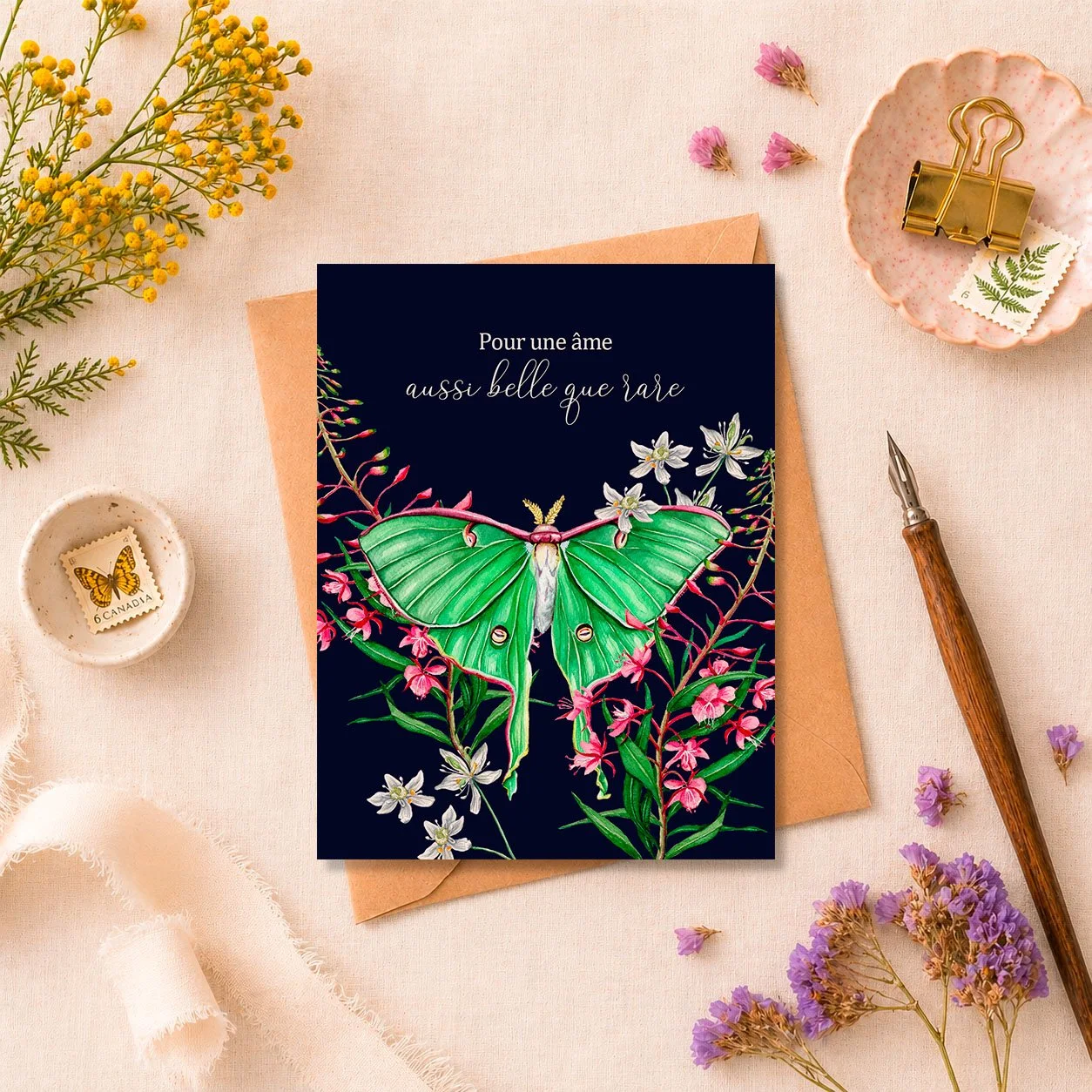 POUR UNE ÂME AUSSI BELLE QUE RARE | Carte de souhaits