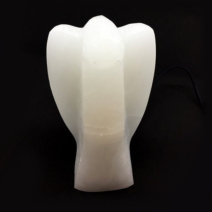 Selenite Angel Lamp