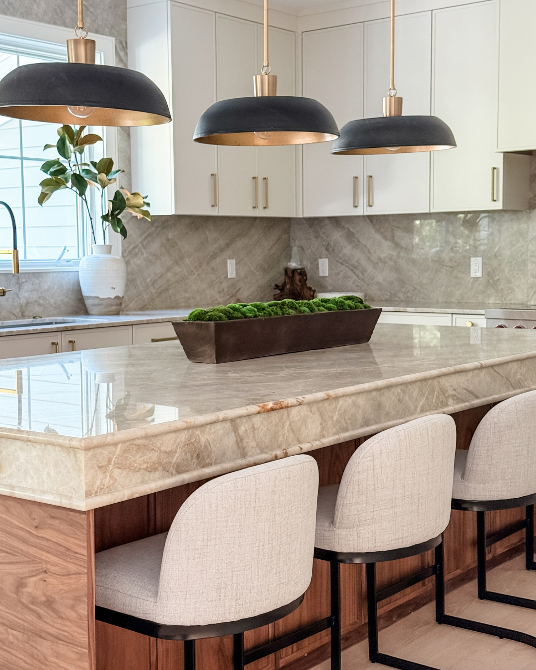 Staged new construction kitchen, 373 High Rock Street, Needham, MA