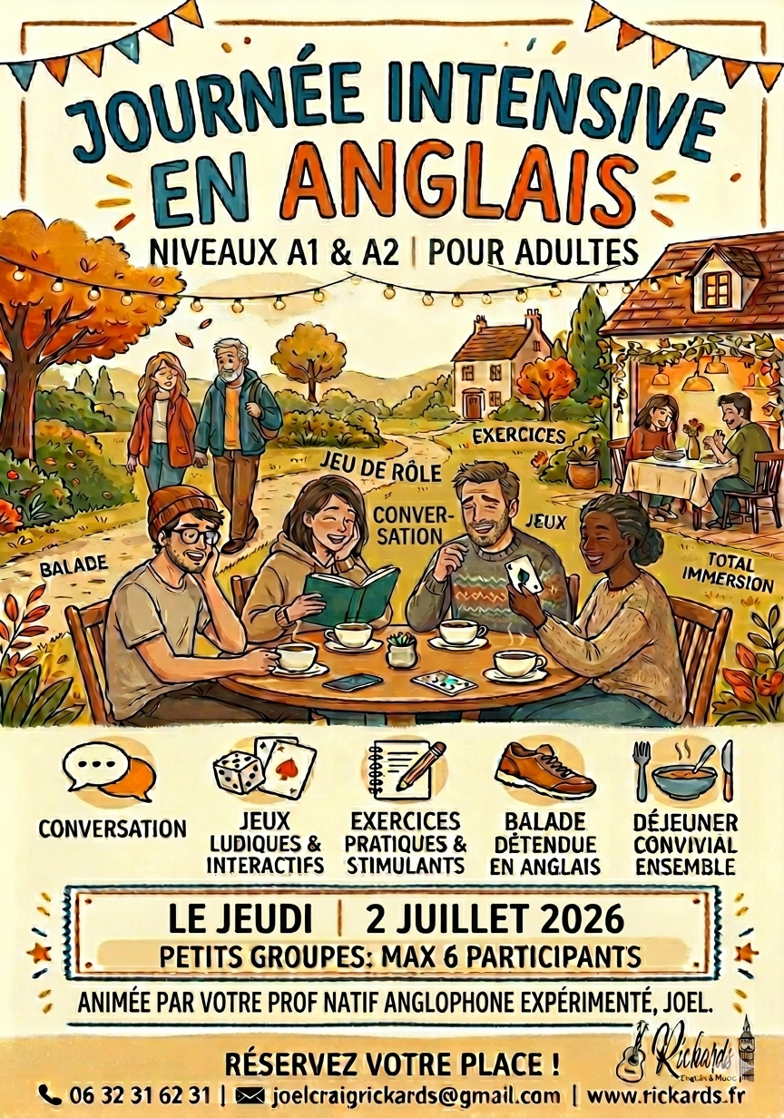 Journée en immersion pour adultes A1/A2 
