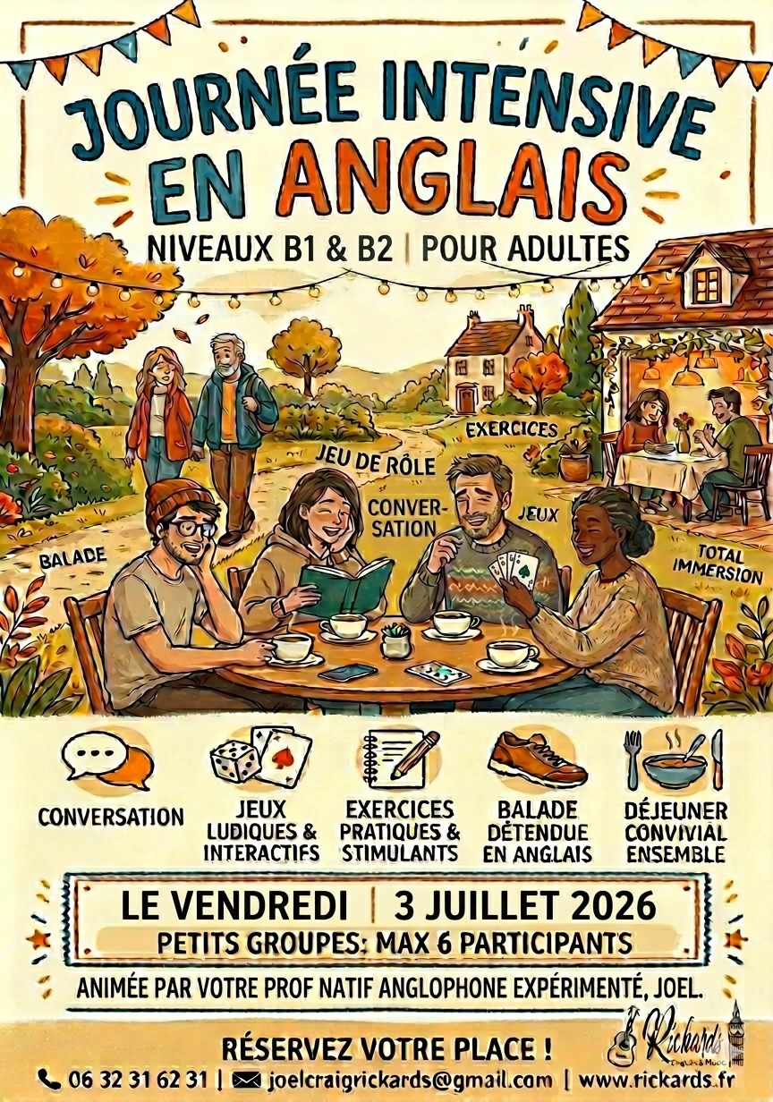 Journée en immersion - élèves adultes - B1/B2 