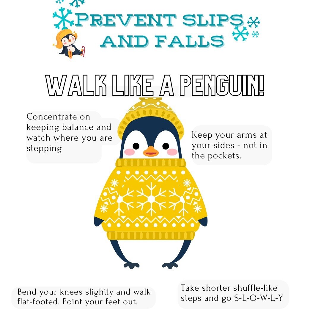 Hey! Remember to WALK LIKE A PENGUIN🐧 out there!!!

As much as Dr. Laser and Allie enjoys seeing each and everyone of you! We'd prefer Snow ❄ be the only thing falling right now!!!

We are always here for you, Feel free to give us a text, call, or w