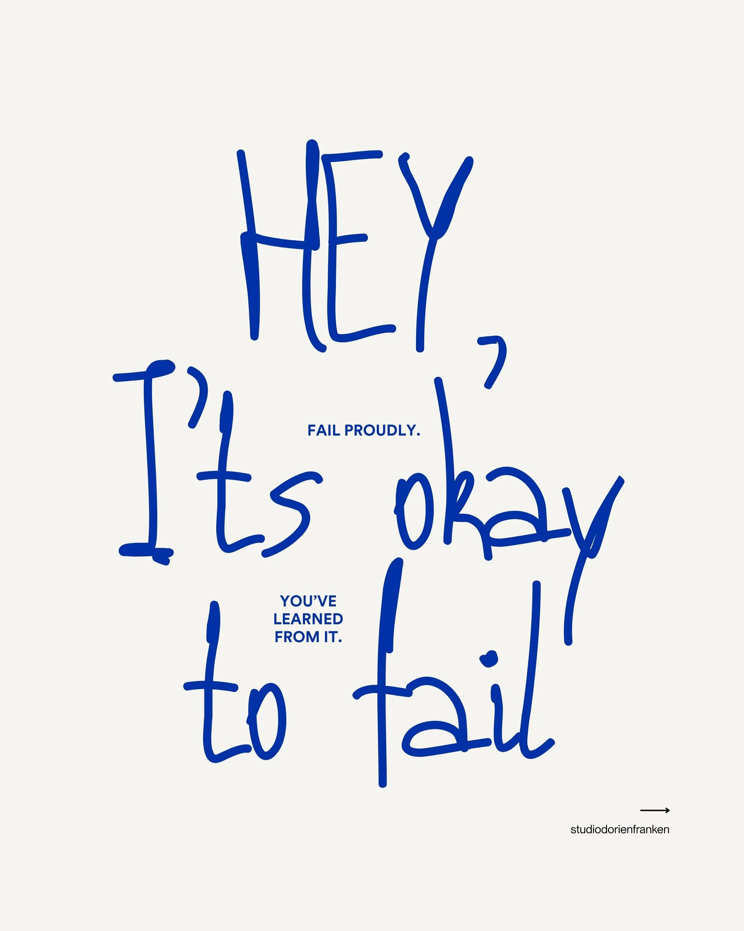Hey, it&rsquo;s okay to win. Win proudly. You&rsquo;ve earned it.

Hey, it&rsquo;s okay to fail. Fail proudly. You&rsquo;ve learned from it.

#tuesdaywisdom