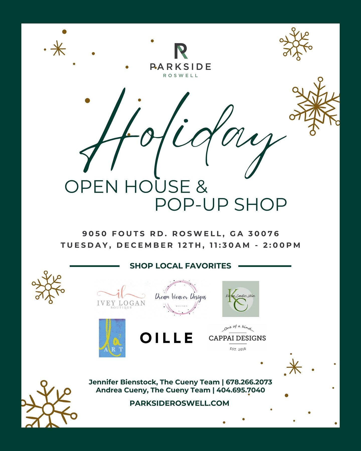 🎉 Join us on December 12th for our Holiday Open House and Pop-Up Shop! 🎁✨ Experience the perfect blend of community, comfort, and charm. Take a tour of our move-in ready townhomes starting from $649K and get an exclusive preview of our first single