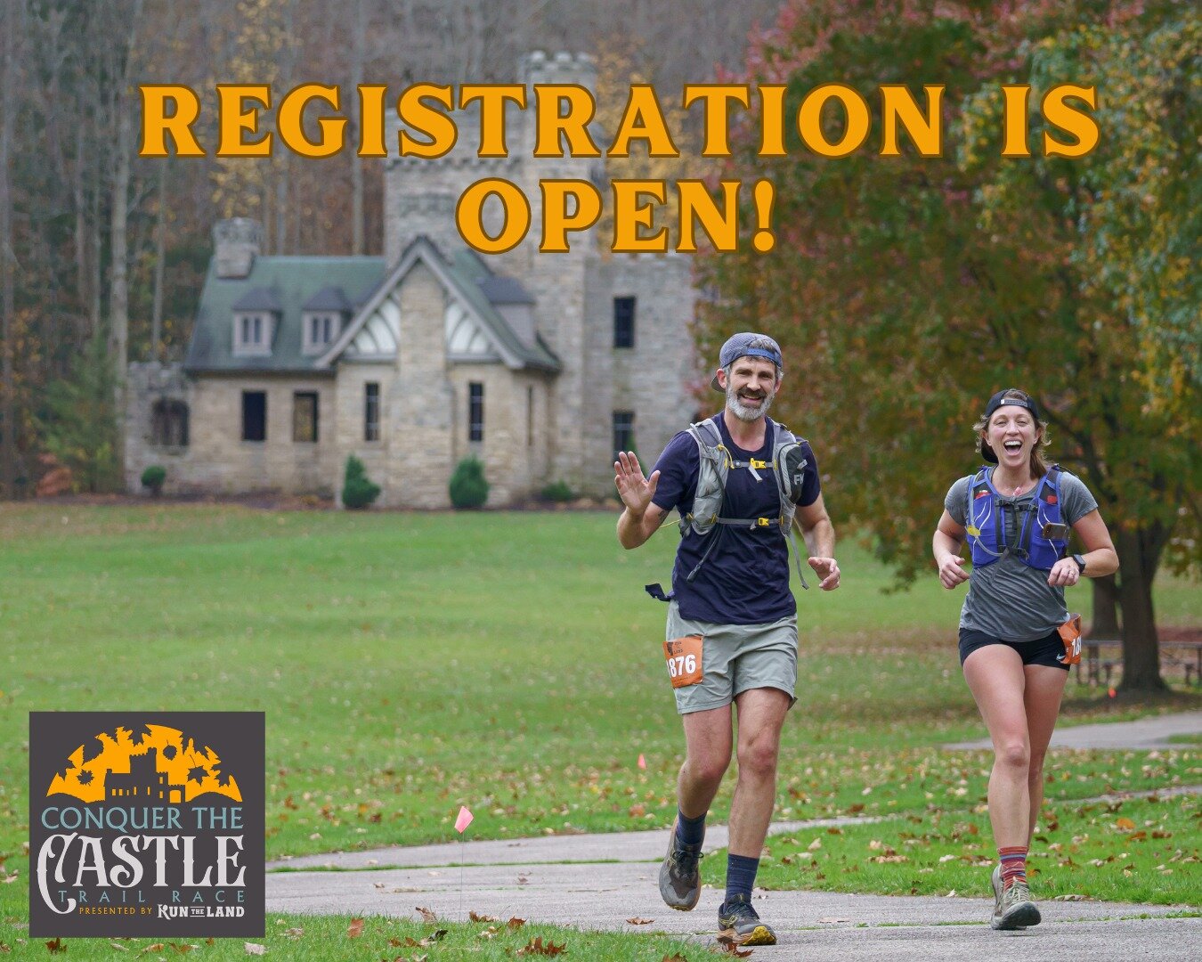 📣 Registration is OPEN for the 2024 Conquer the Castle!

Now is the time to start setting those fall race goals!
✅ Race your first 100K
✅ Set a new trail PR
✅ Race with friends

Whatever your race goal is, we can't wait to help you achieve it on Sat