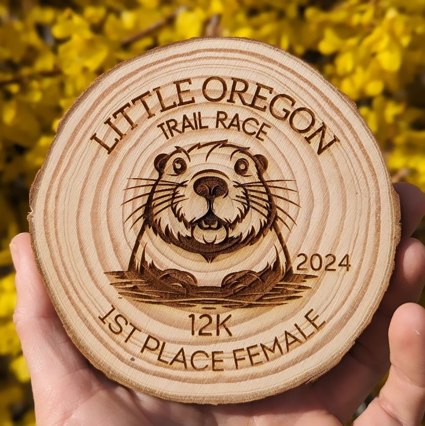 Aren't these precious!? Top 3 male and top 3 females for both the 12k and the 5k will receive these unique awards! Join us this Saturday for Little Oregon Trail Race!!