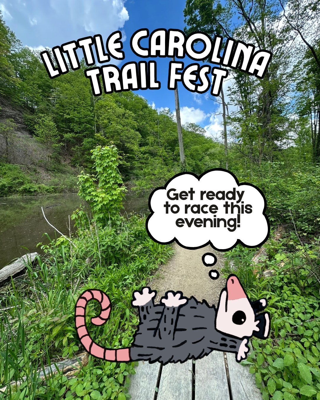 🎉 The inaugural Little Carolina Trail Fest is TONIGHT! 🌙

Get ready for an unforgettable evening on the trails&mdash;and don&rsquo;t head out too soon! Stick around after your run for:
🎶 Live bluegrass music
🍻 Beer garden fun
🏅 Awards celebratio