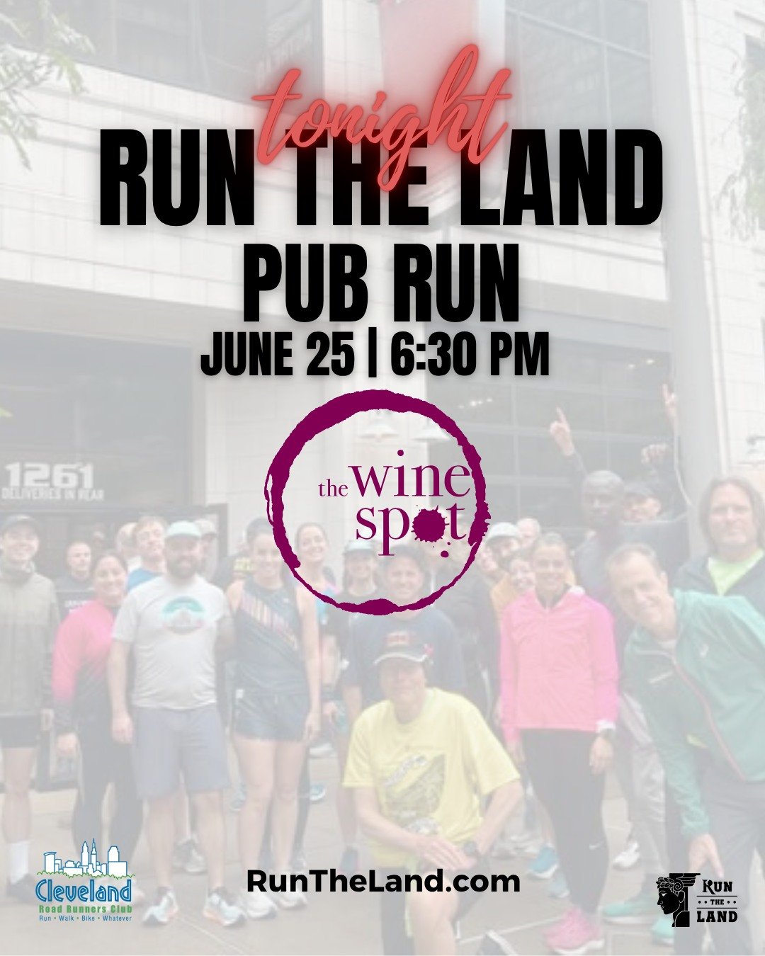 🏃&zwj;♂️ Join us tonight at @thewinespot in Cleveland Heights for our monthly pub run, kicking off at 6:30 PM!

We&rsquo;ve got two distance options to match your pace and training goals&mdash;whether you're in for a quick shakeout or a longer run. 