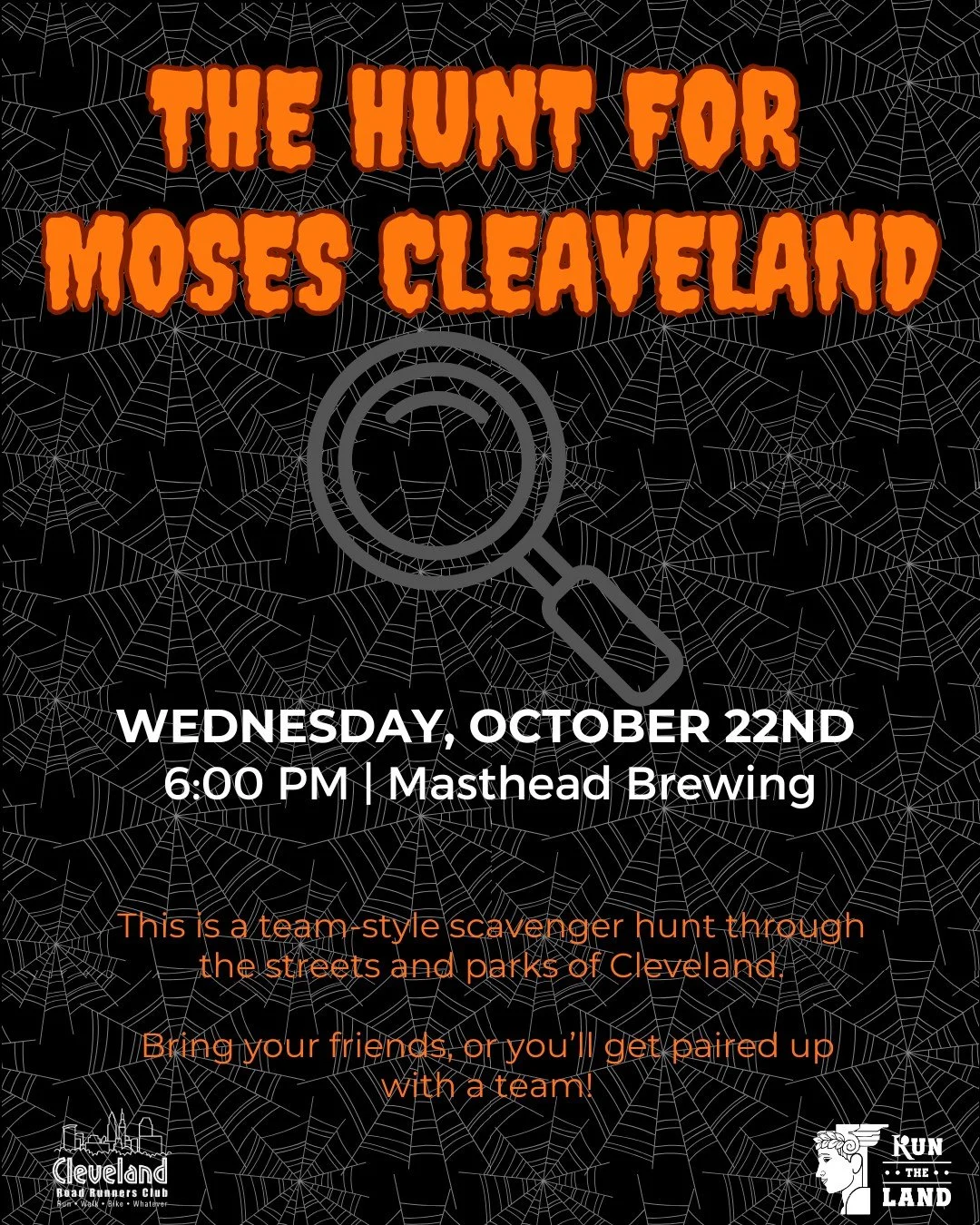 🕵️&zwj;♂️ This month, we&rsquo;re switching things up!

Instead of our usual Pub Run, we&rsquo;re hosting The Hunt for Moses Clevealand 2025 &mdash; a fun, interactive scavenger hunt around downtown Cleveland! 🔎🍻

📍 Where: @mastheadbrewing 
📅 Wh