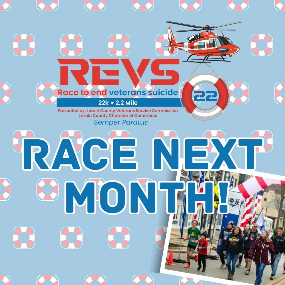 The 4th Annual @loraincountyveterans  REVS22K is set for Saturday, November 8th, 2025 at Ely Park in Elyria, OH.

Choose your challenge:
🎖️ 22K Run or Ruck (USATF certified w/ 13.1 split)
🎖️ 11K Run or Ruck
🎖️ 2.2 Mile Walk/Run/Ruck

Every partici