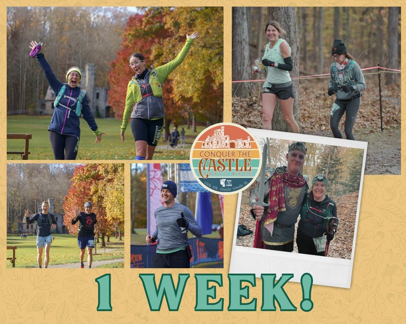 🏰 One week until Conquer the Castle! ⚔️

The final countdown is on &mdash; just 1 week until we gather at North Chagrin Reservation for an unforgettable day of trail running, rucking, and fall adventure! 🍂

Don&rsquo;t miss your chance to join the 