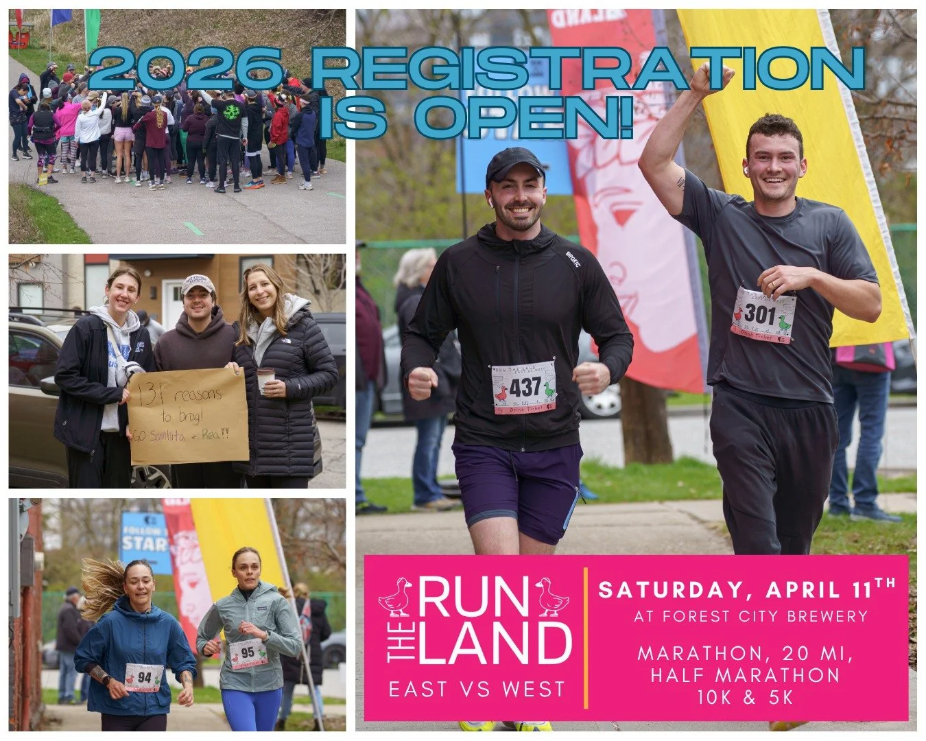 🚨 Registration is NOW OPEN! 🚨

It&rsquo;s time to claim your spot in Cleveland&rsquo;s ultimate running rivalry &mdash; Run The Land: East vs. West is happening on Saturday, April 11, 2026! 🏃&zwj;♀️🏃&zwj;♂️

Choose your distance and represent you