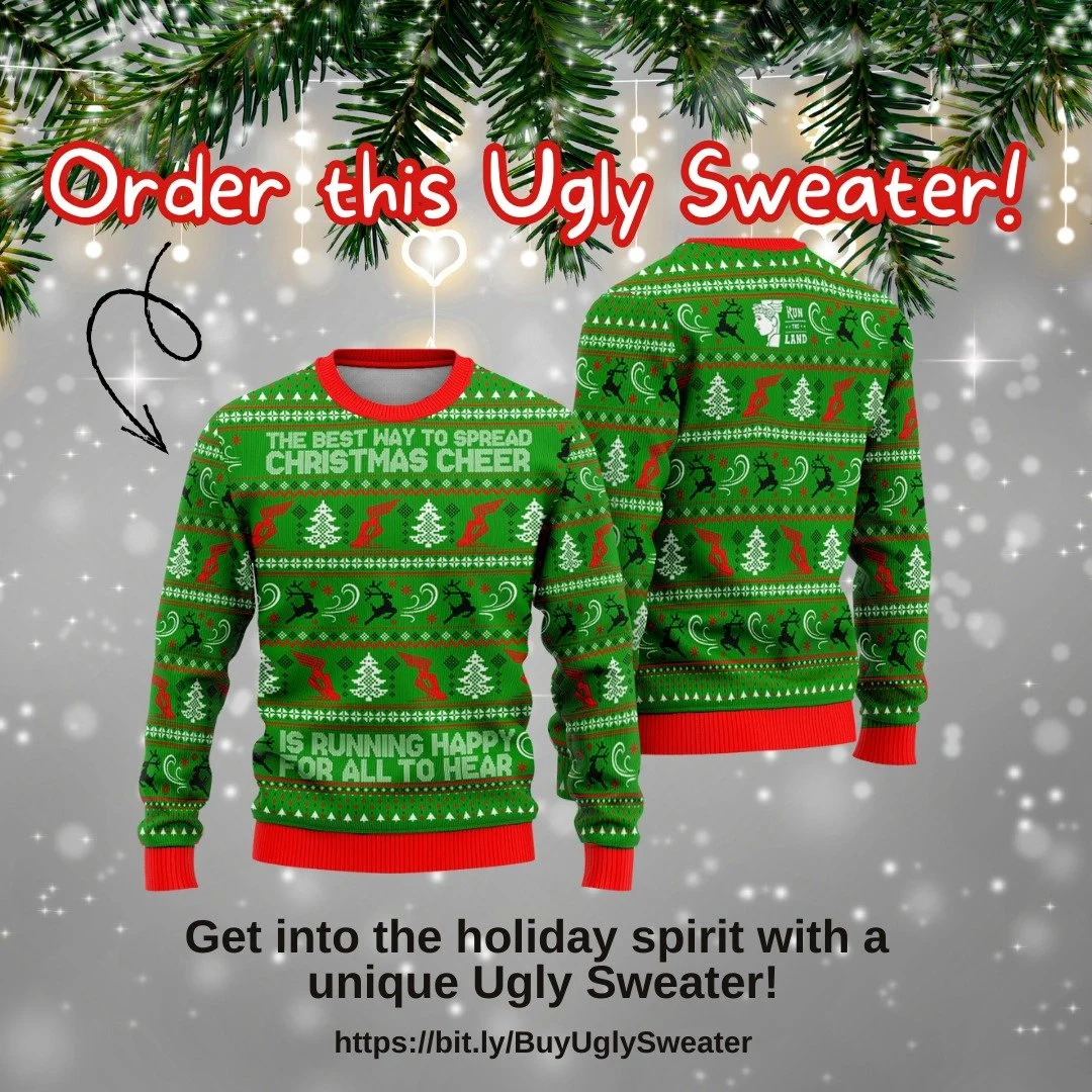 Not able to make it to one of the Ugly Sweater Runs but still want the festive swag? You&rsquo;re in luck &mdash; you can purchase the sweater on its own! 🎄👟

Stay warm and spirited with this limited-edition Run The Land holiday sweater, featuring 