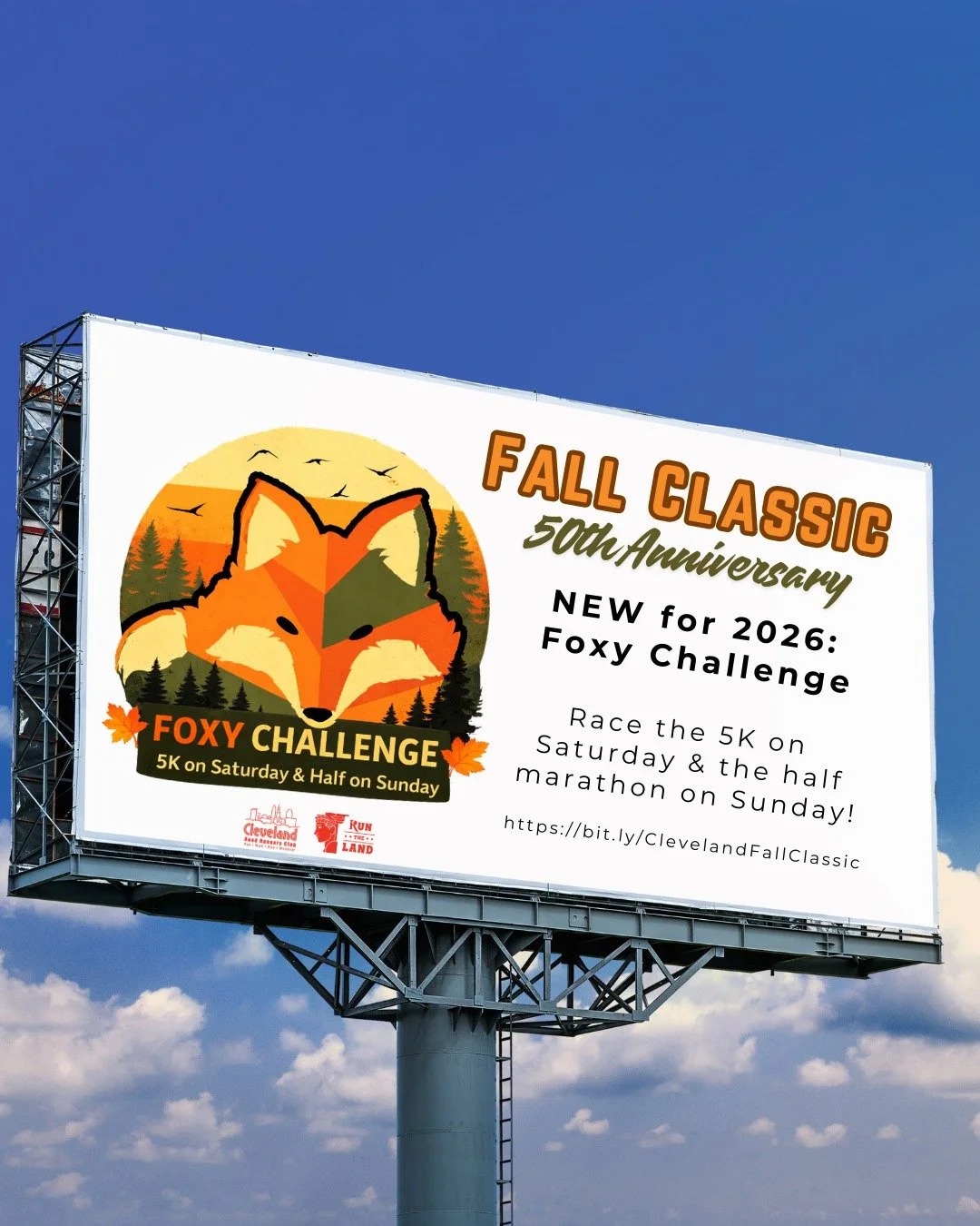 🦊🔥Introducing the Foxy Challenge! 🔥🦊

Ready to level up your Fall Classic weekend?!

For the 50th Anniversary in 2026, we&rsquo;re bringing the energy with a brand-new race option:

🏃 Saturday | 5K 
🏃&zwj;♂️ Sunday | Half Marathon

Complete BOT