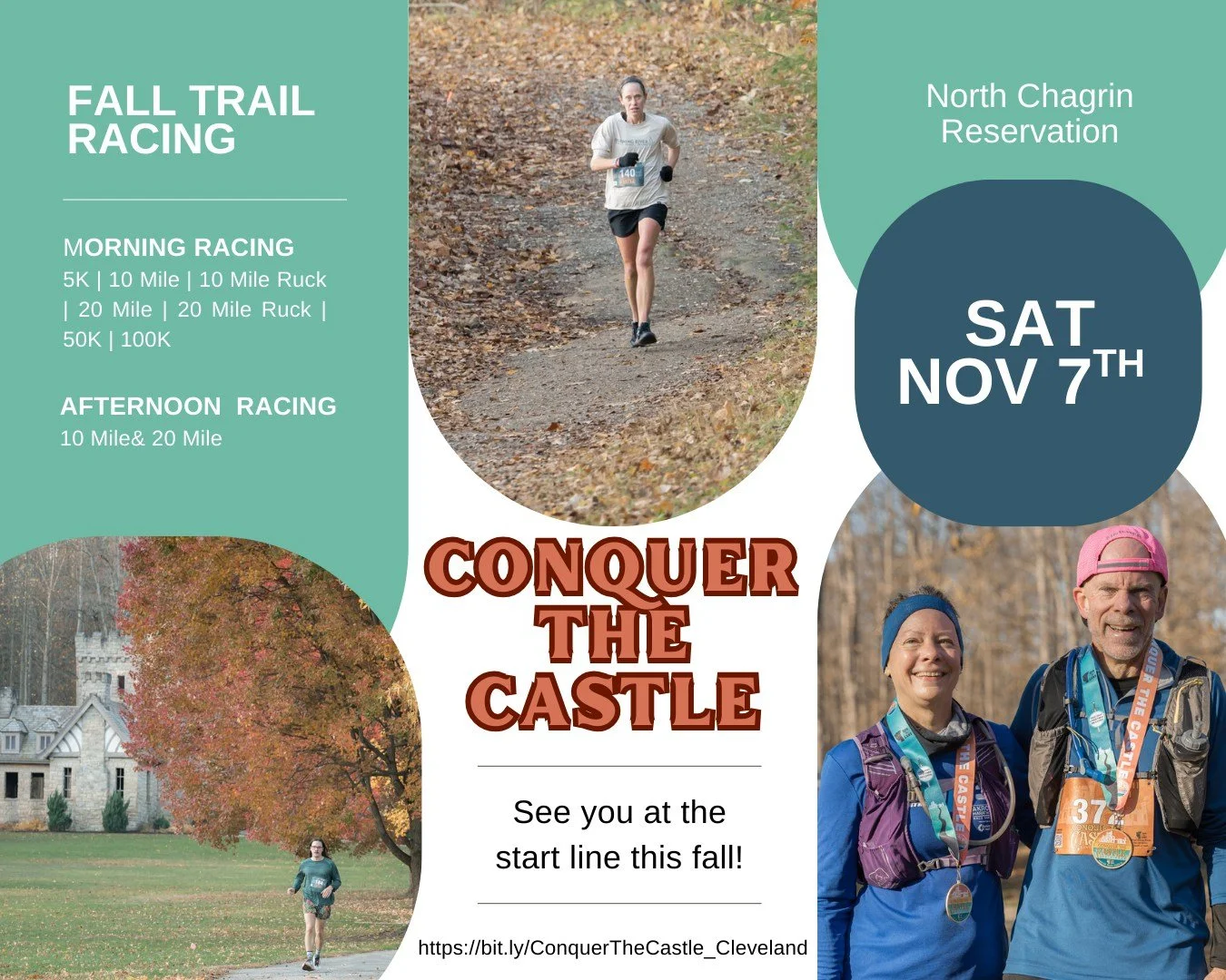 🏰 8 Months Until Race Day!

The countdown to Conquer the Castle is on! Join us on Saturday, November 7th, at North Chagrin Reservation for another epic day on the trails. 🍂

Now&rsquo;s the perfect time to set your fall goal:
💪 Ultra distances 50K
