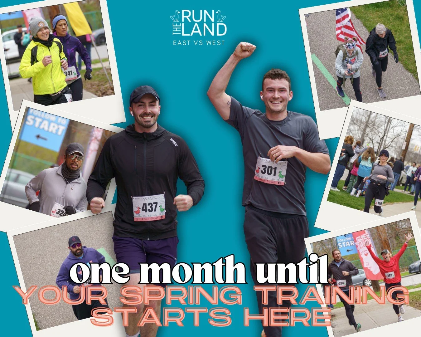 🏃&zwj;♀️🏃&zwj;♂️ Ready to Run The Land?

Join us in ONE MONTH for Run The Land: East vs West on Saturday, April 11th!

Whether you&rsquo;re running, walking, or rucking, this event is designed to help you train with purpose and have fun doing it.

