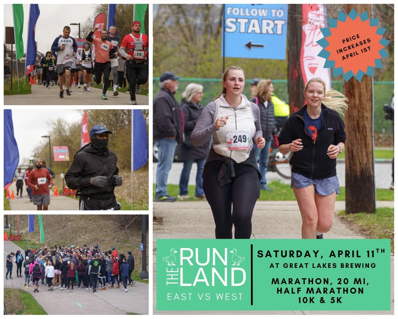 Run The Land: East vs West as a glorified training run&mdash;and yes, we mean glorified.

Why? Because the route is fully marked, aid stations are stocked along the way, and once you finish your miles, you get to hang out with friends at @glbc_clevel