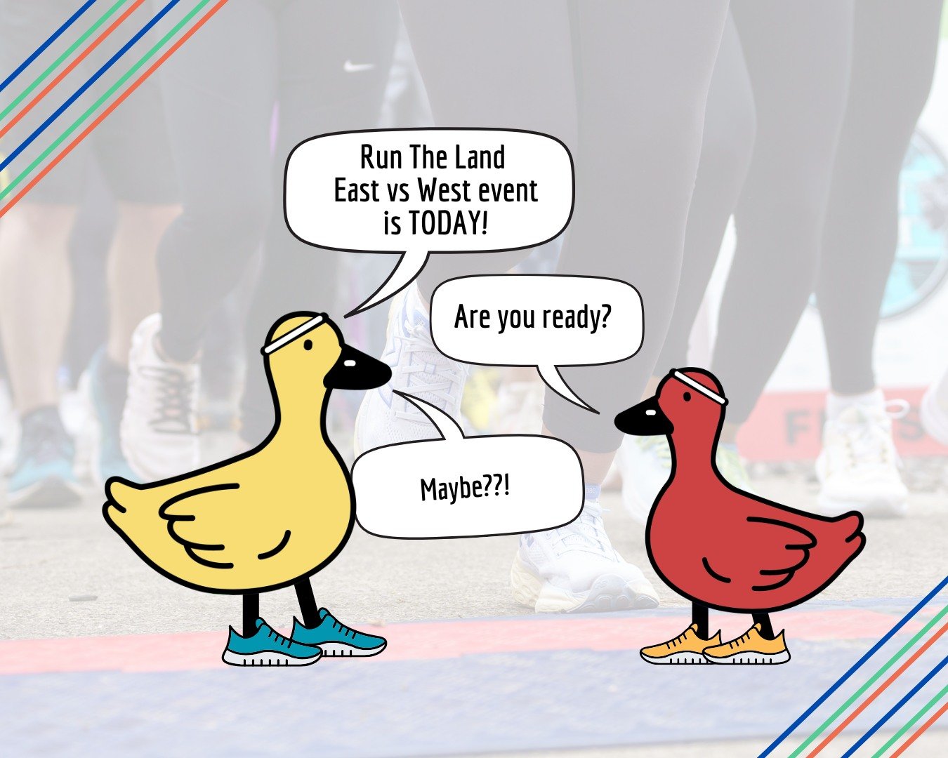 It&rsquo;s event day, East vs West crew!

Whether you trained hard or you&rsquo;re just here for the vibes, you&rsquo;re in the right place. Enjoy the neighborhoods, grab some snacks, and soak up the miles with your people. You&rsquo;ve got this! 💛