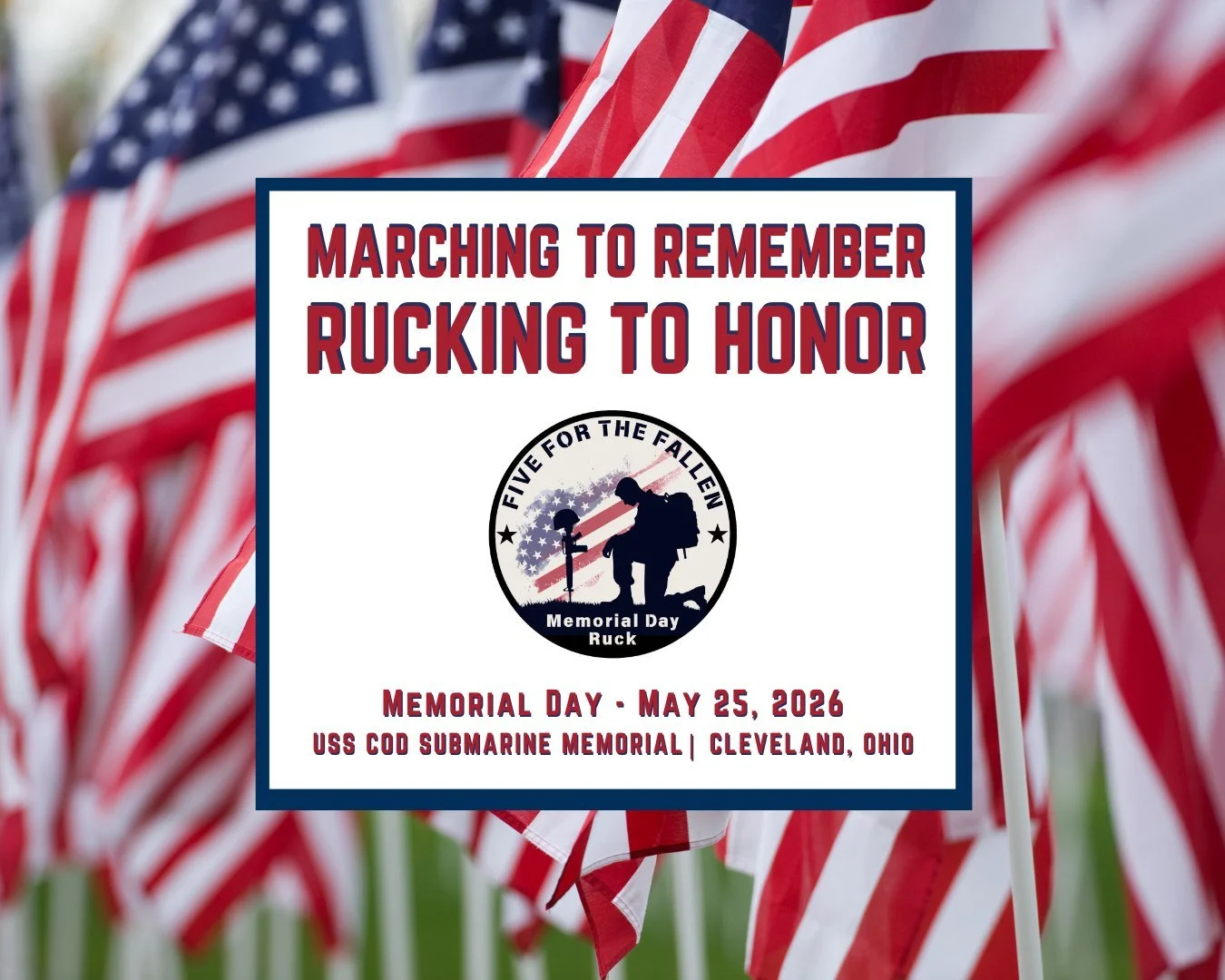 Just one week 🇺🇸 until we come together for Five for the Fallen on Memorial Day. 

Every mile, every tribute point, every step honors the brave men and women who gave everything for our country.

We can&rsquo;t wait to share this meaningful day wit