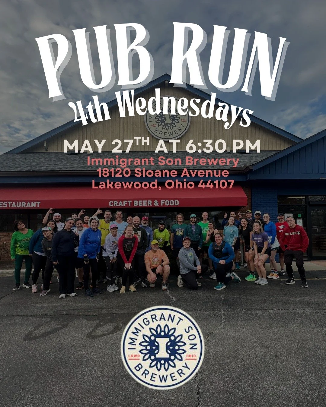 🍻🏃&zwj;♀️ What are your plans next Wednesday? 

Join us for our FREE monthly Pub Runs&mdash;the perfect mix of miles, community, and good vibes! 

Choose your distance:
🗺 3 miles or 6 miles
👟 Run, ruck, walk&mdash;whatever your style! 
Stick arou