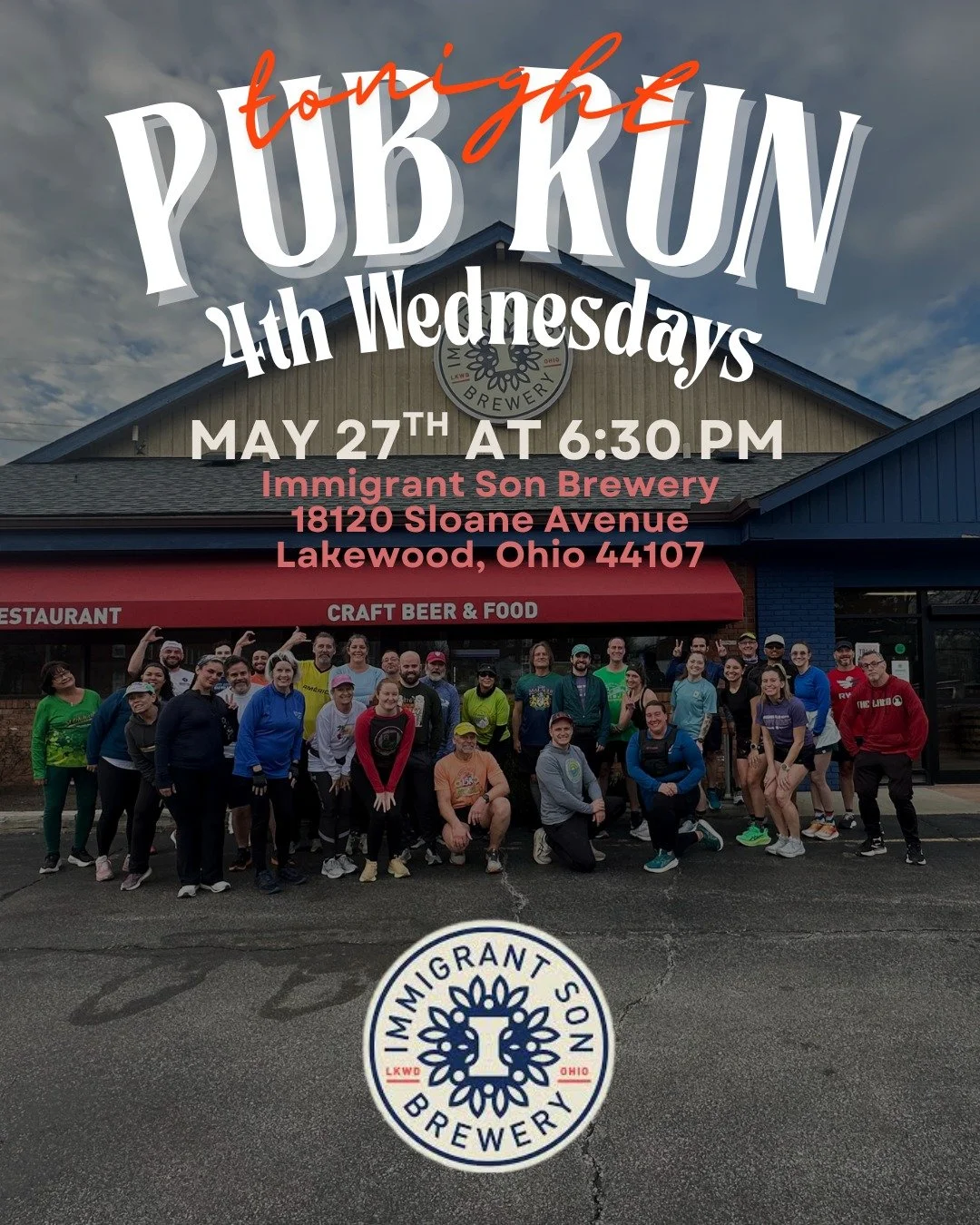 🍻🏃&zwj;♂️ Join us TONIGHT at @immigrantsonbrewery 

Pick your route:
🗺 Choose your miles
👟 Run, ruck, or walk&mdash;your pace, your style!

Hang out after for drinks, good vibes, and meeting new friends. 🍺✨

👇 Drop a comment if we&rsquo;ll see 