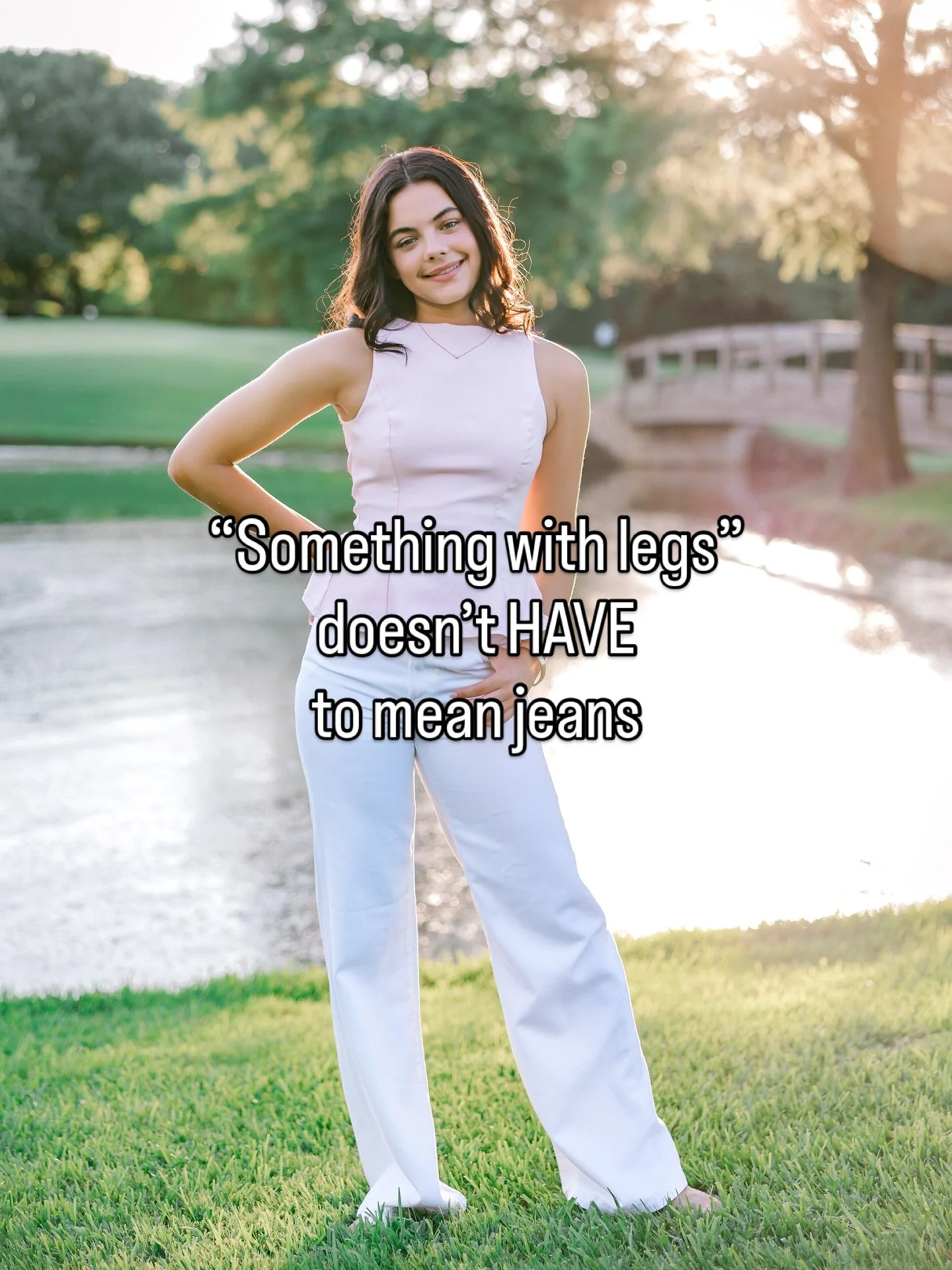 VARIETY is what makes your gallery POP, and adding &ldquo;something with legs&rdquo; is an easy way to do that.

It doesn&rsquo;t mean only wearing jeans or looking super casual either, it just means not ONLY wearing dresses.

Think elevated, classy 