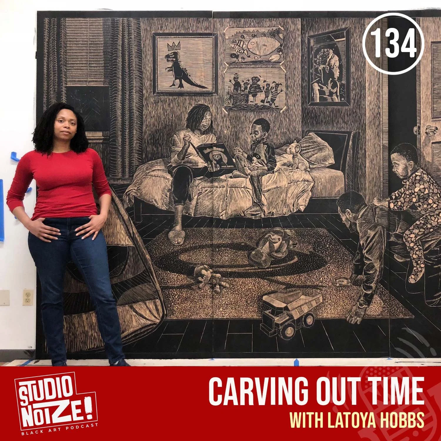 Carving Out Time w/ printmaker LaToya Hobbs episode artwork