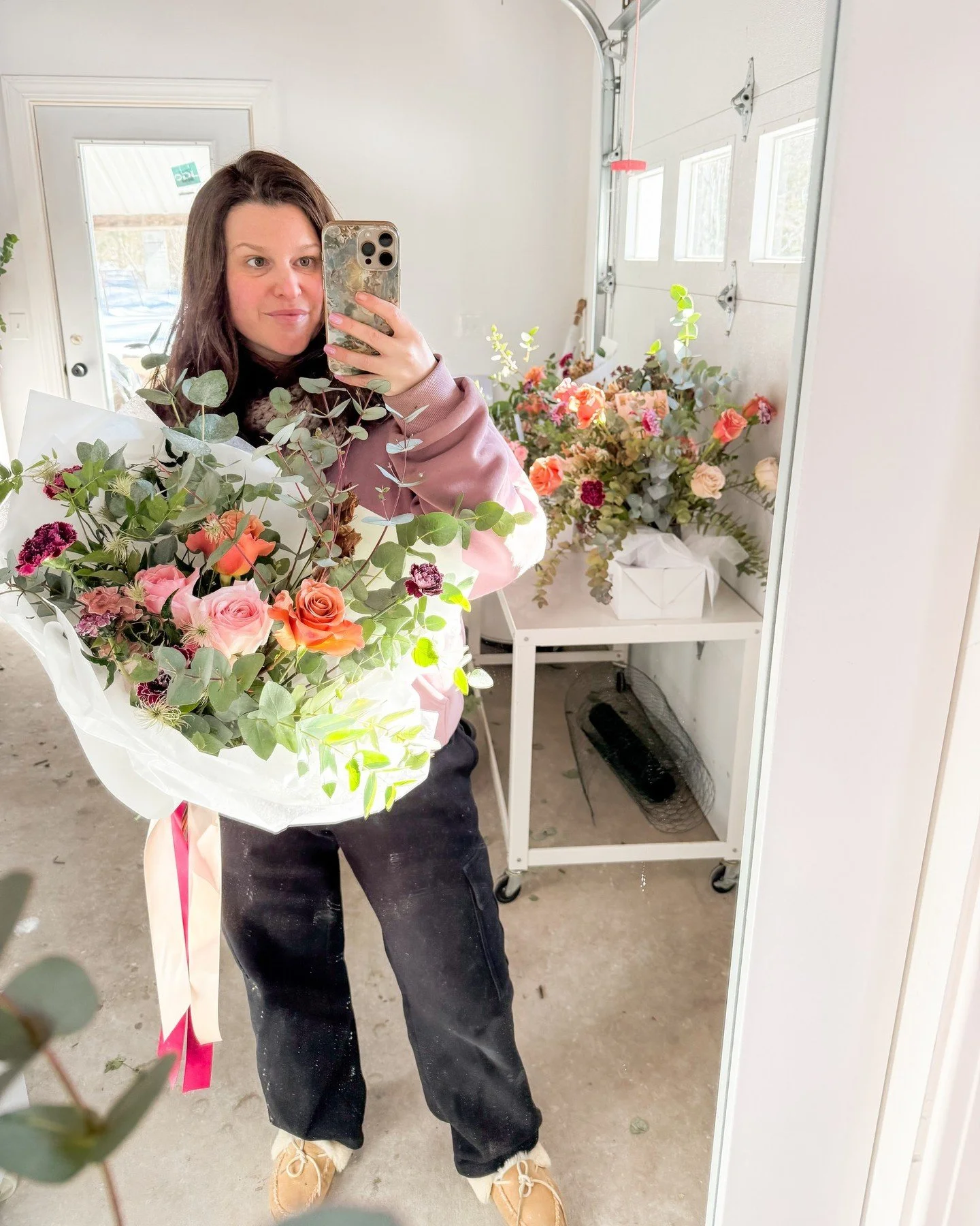 All the variations of different V- Day bouquets that I made by myself-y poo.  I am proud of my hands even though I&rsquo;m definitely going to get carpal tunnel &amp; arthritis.