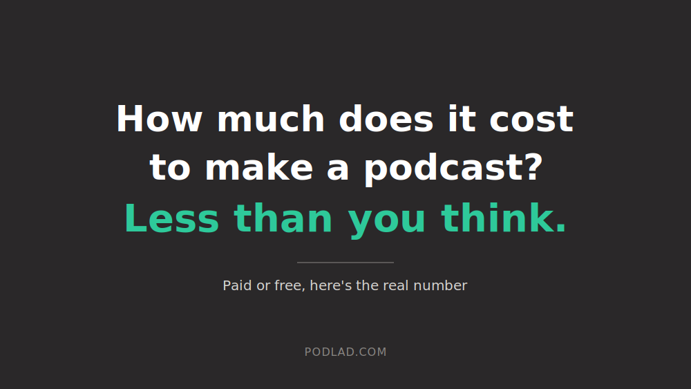 How much does it cost to make a podcast? Less than you think.