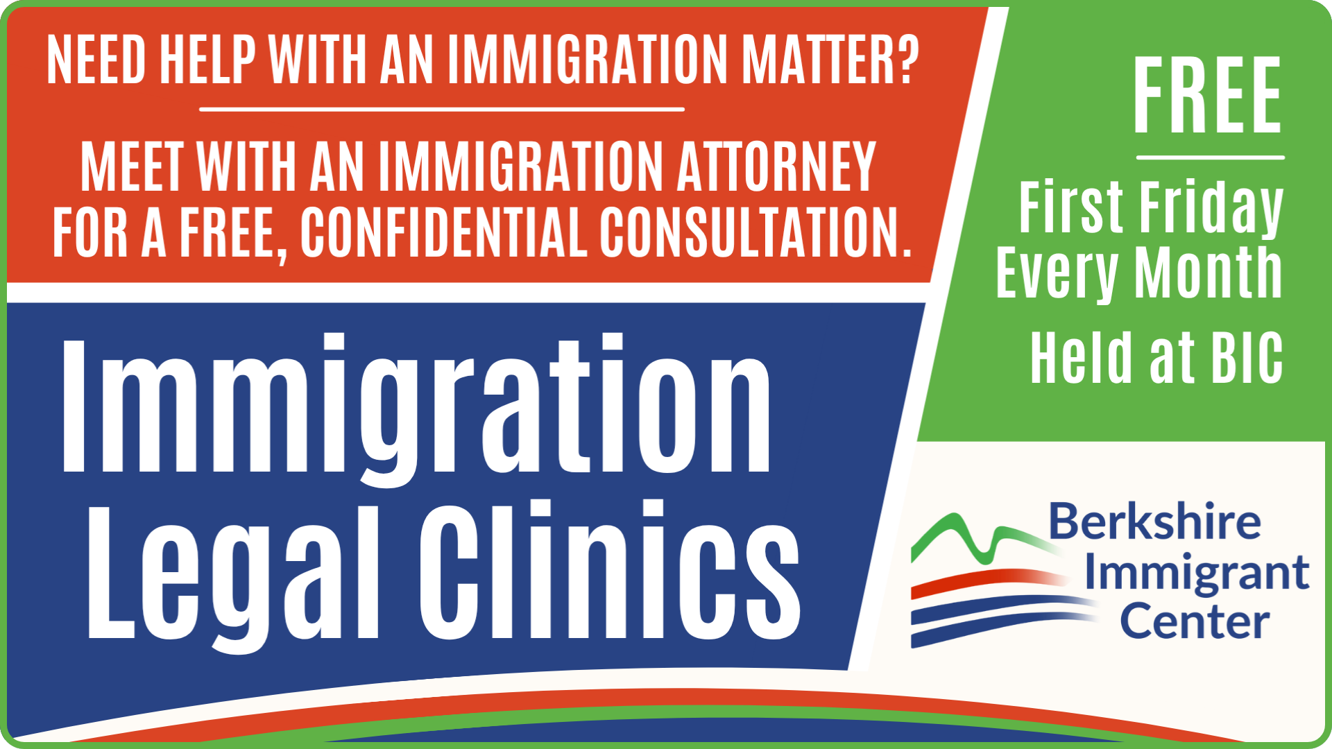 New: Immigration Legal Clinic | monthly