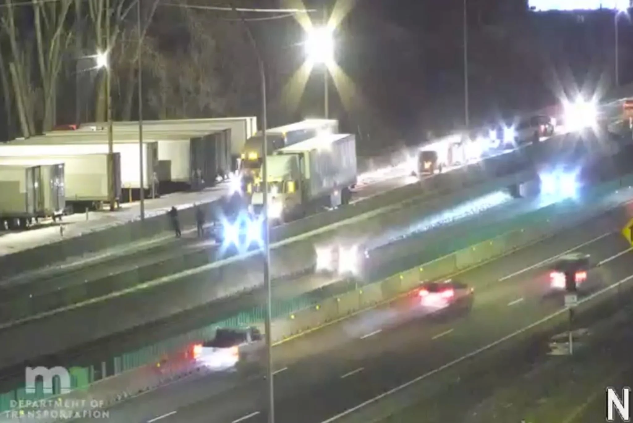 VIDEO: Pedestrian Seriously Hurt After Struck by Semi-Truck on I-35W