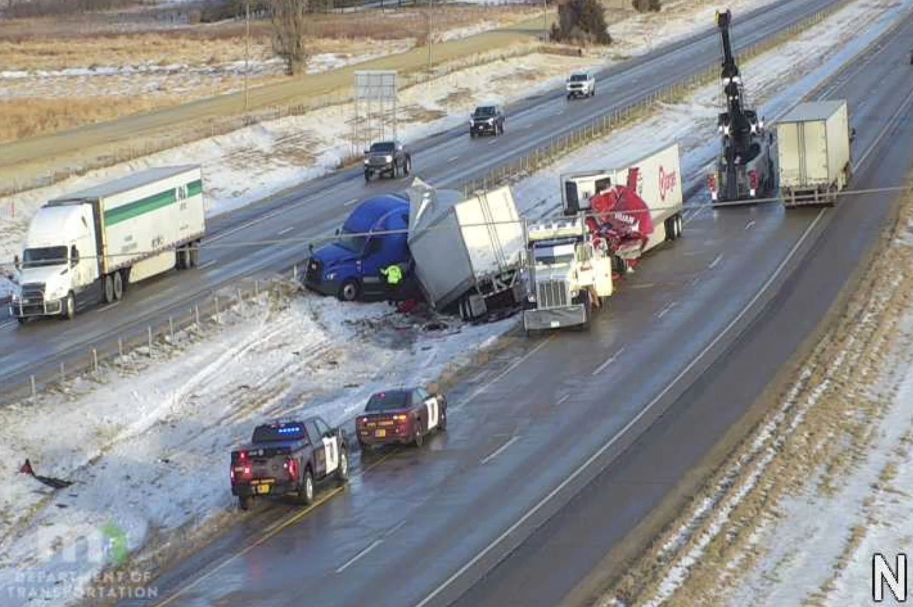 2 Killed in Early Monday Semi Crashes Across Southern Minnesota