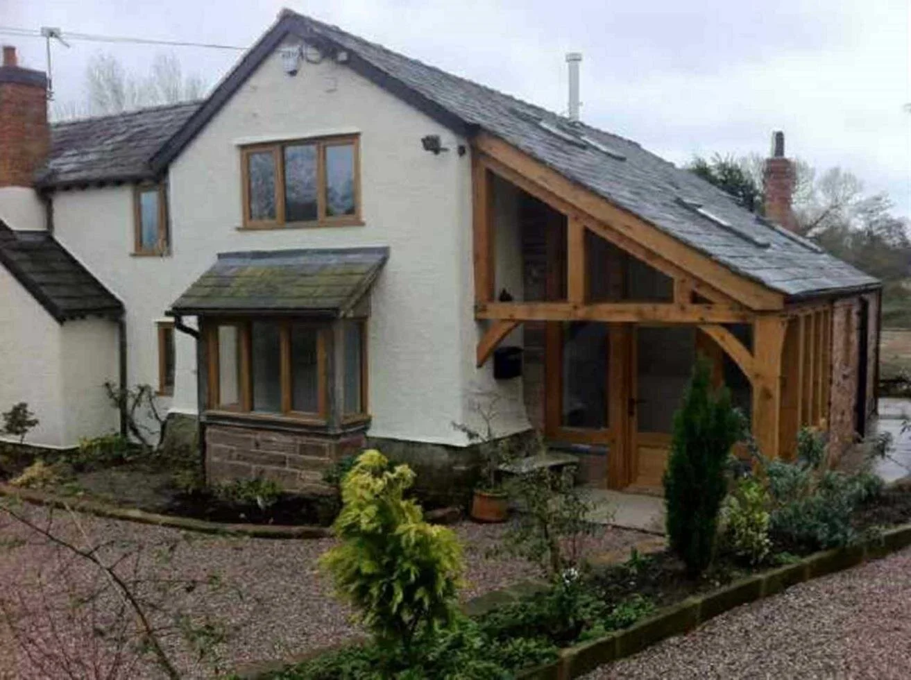 Oak window install