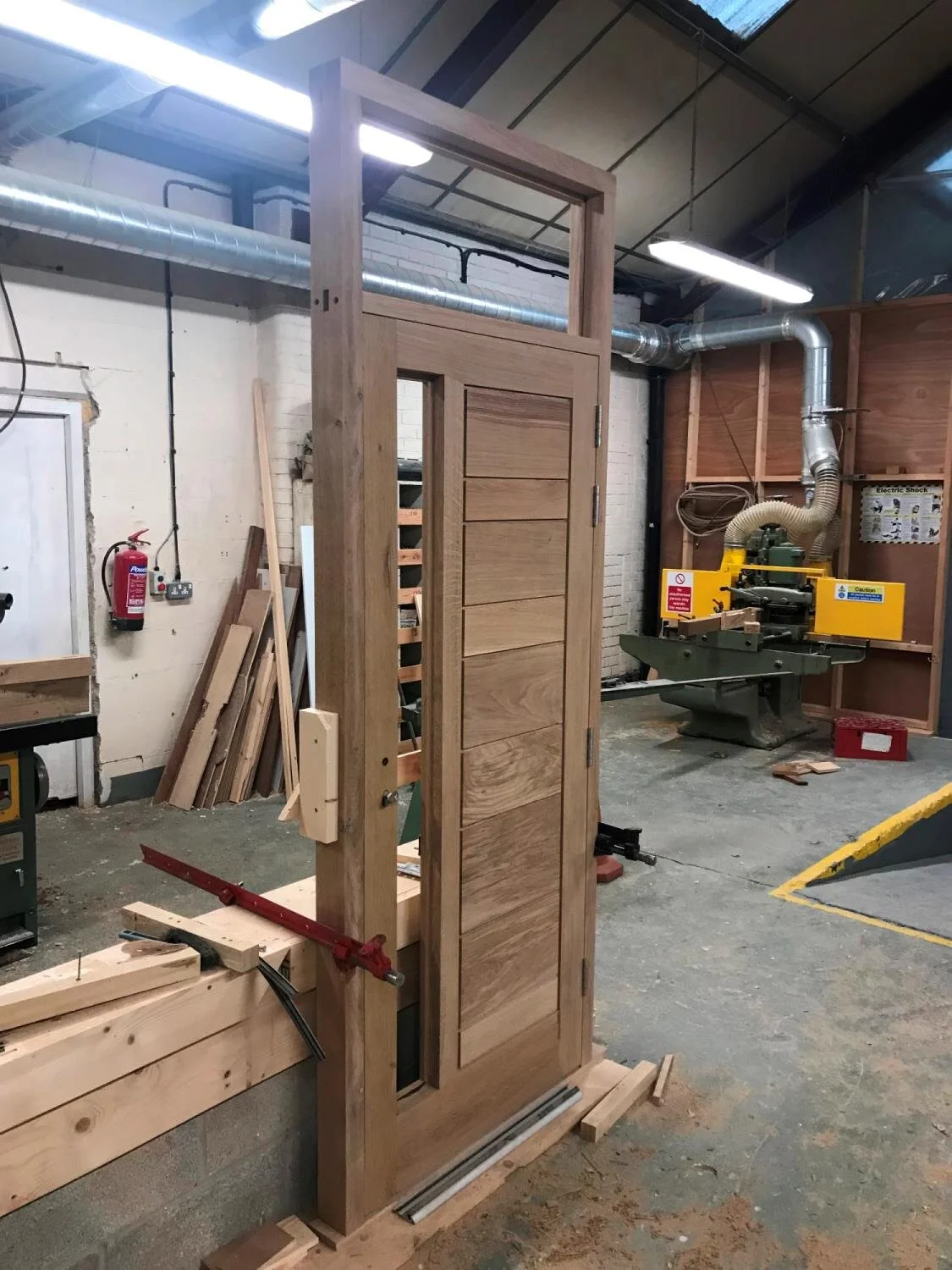 Oak door with fanlight