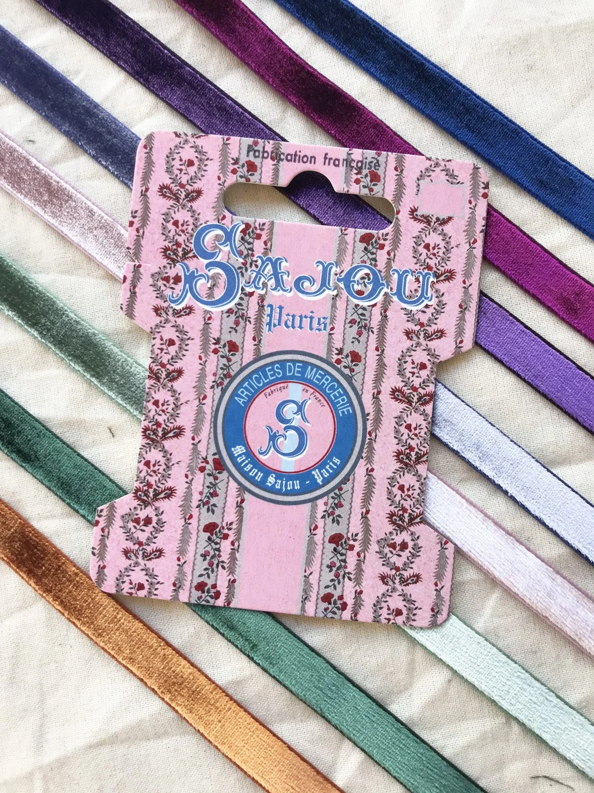 Mokuba 9mm Velvet Ribbon — L'Etoffe Fabrics Online