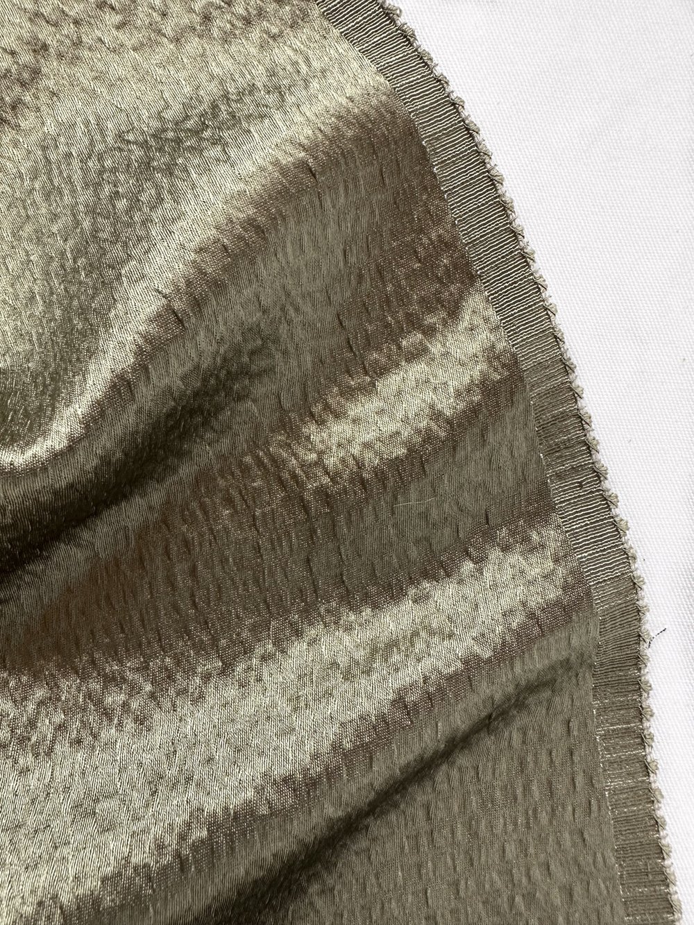 Heavy Hammered Silk Khaki Taupe — L'Etoffe Fabrics Online