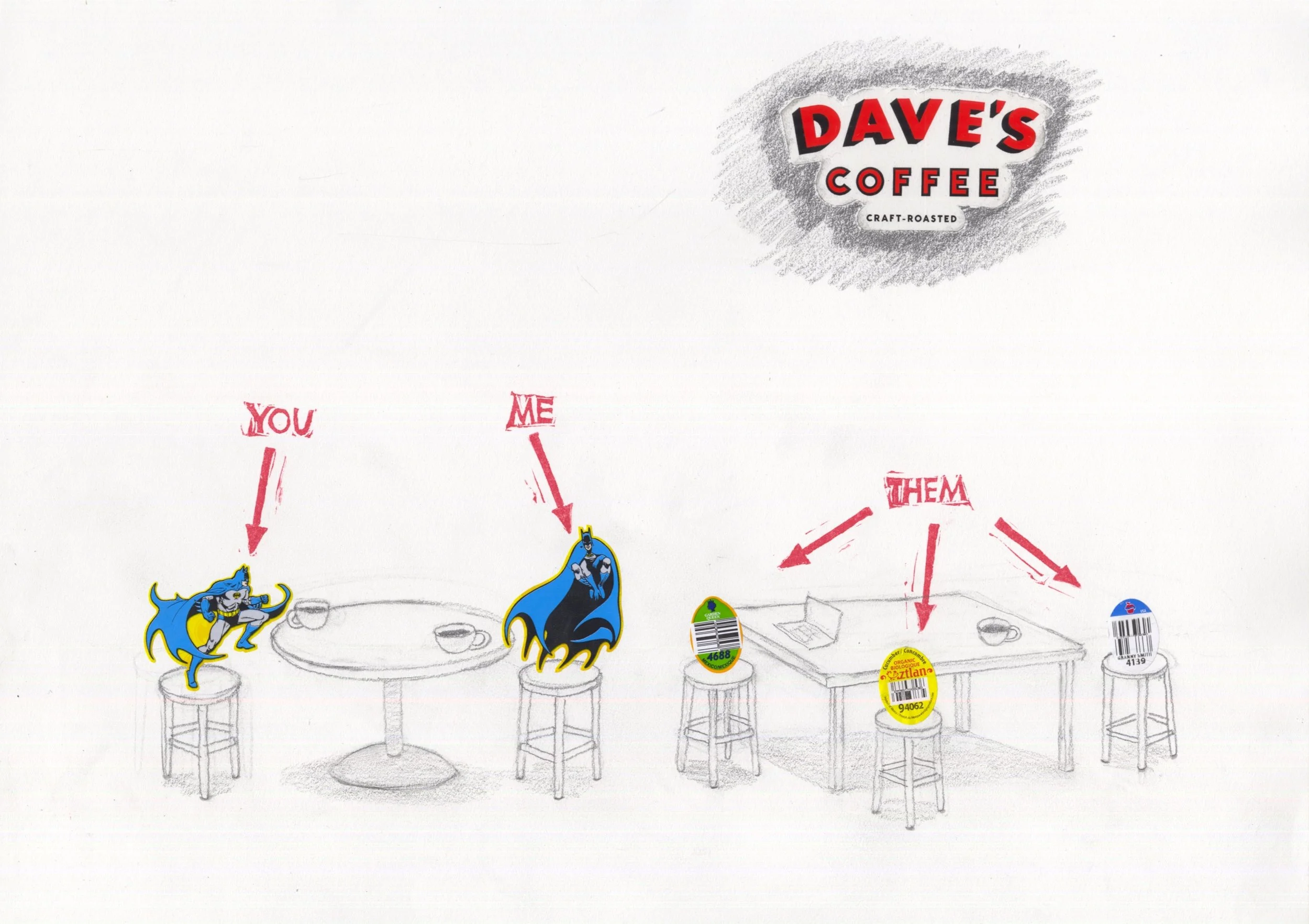 Café Diagram, 14"x17"