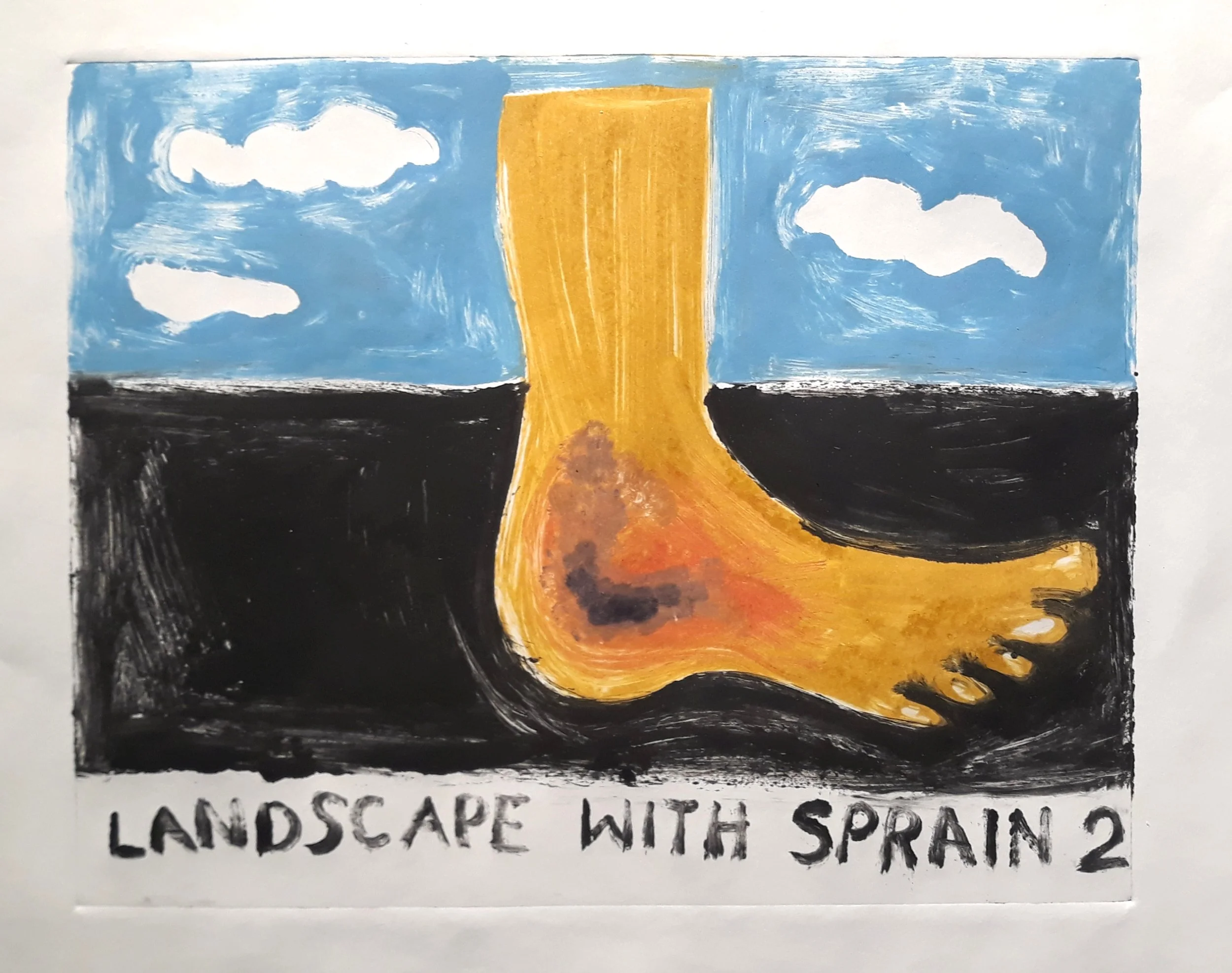 Landscape with Sprain 2, Monoprint