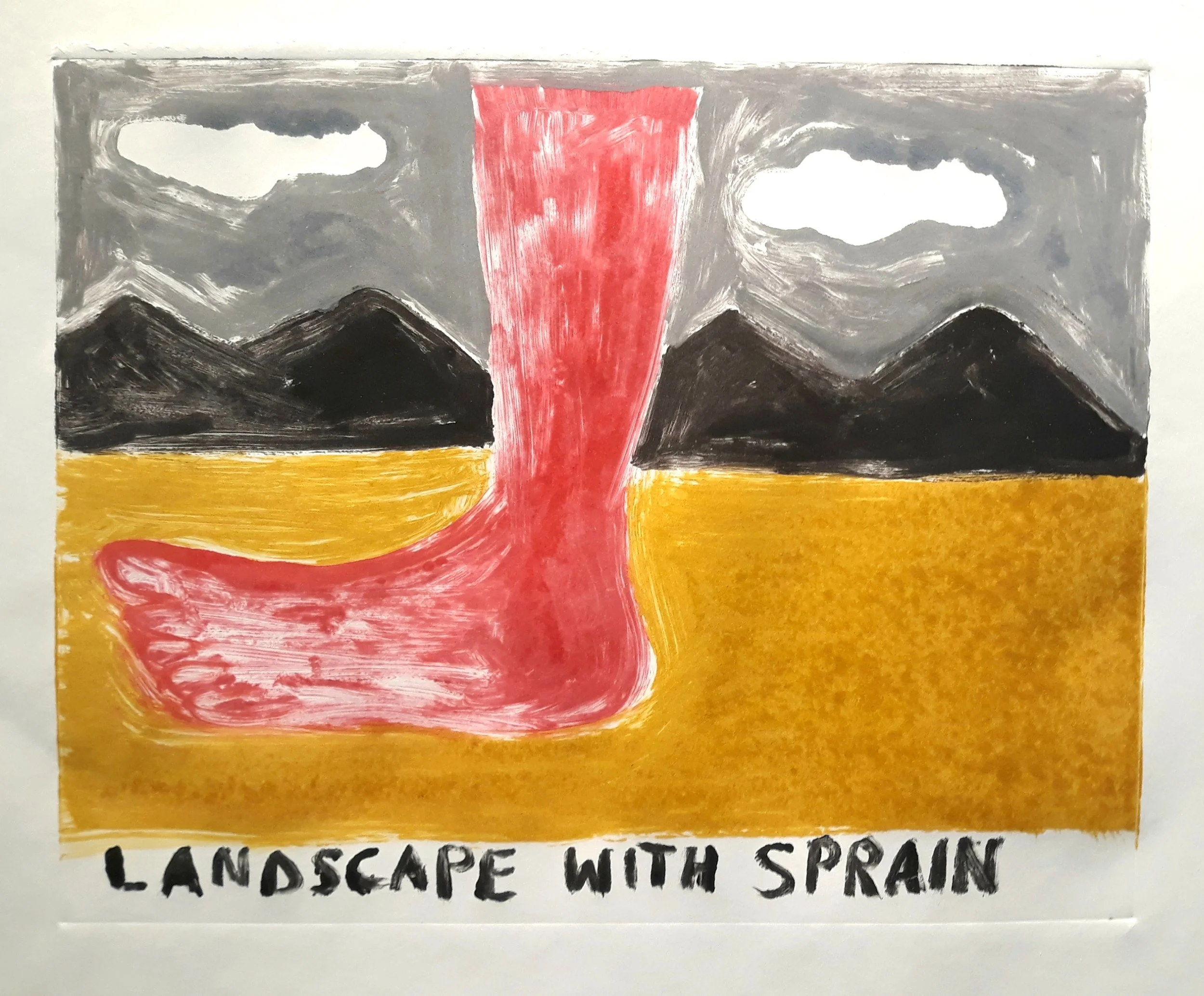 Landscape with Sprain, Monoprint
