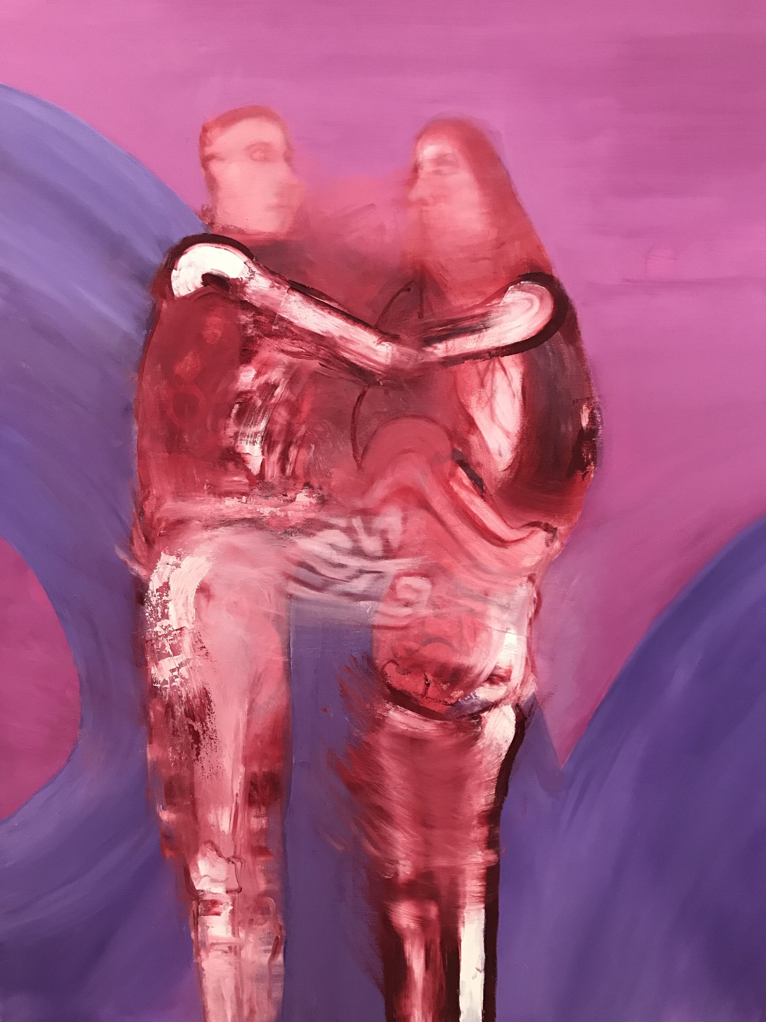 Somewhere in Time. True Love Time. 2018-2019, oil on canvas, 48" x 36."
Art Dex third prize winner. The painting's title was inspired by the movie "Somewhere in Time," which is based on a love story between two people that might be from two differen