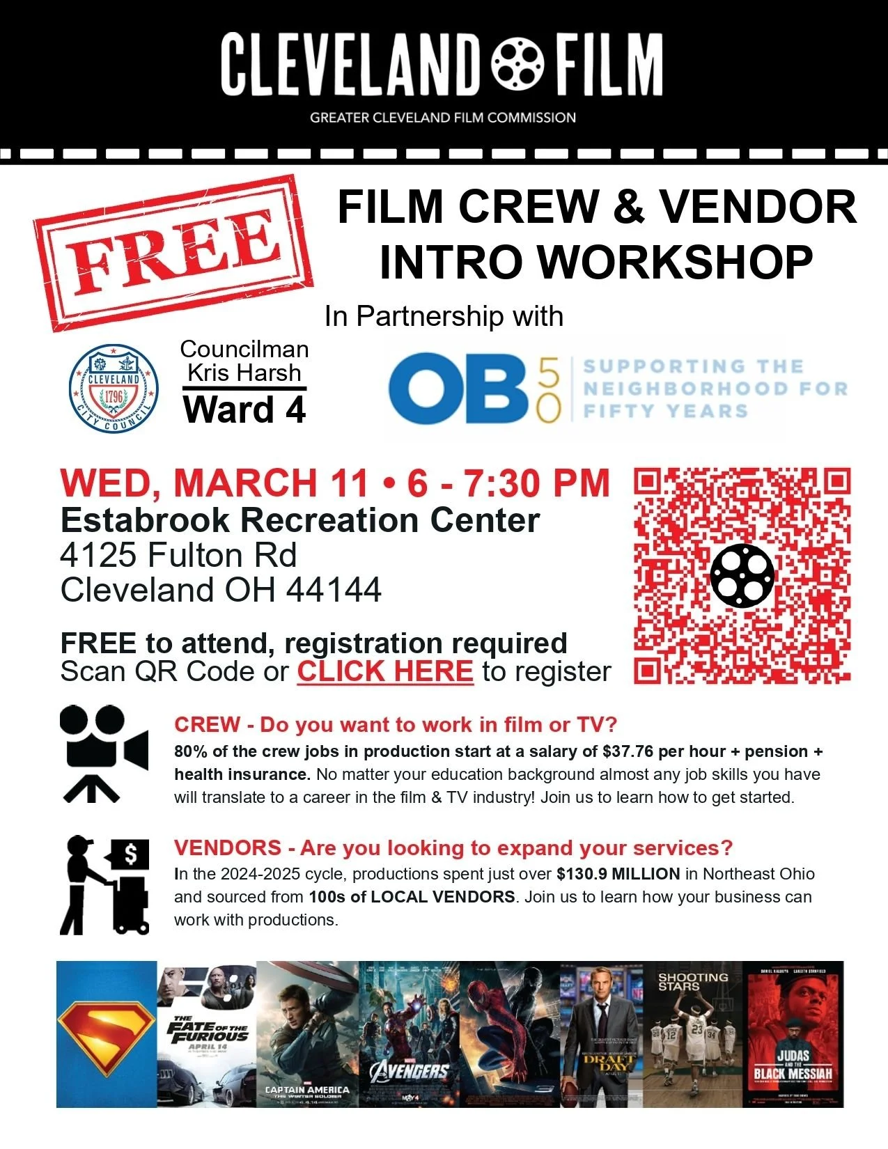 Greater Cleveland Film Commission: Film Crew & Vendor Intro Workshop