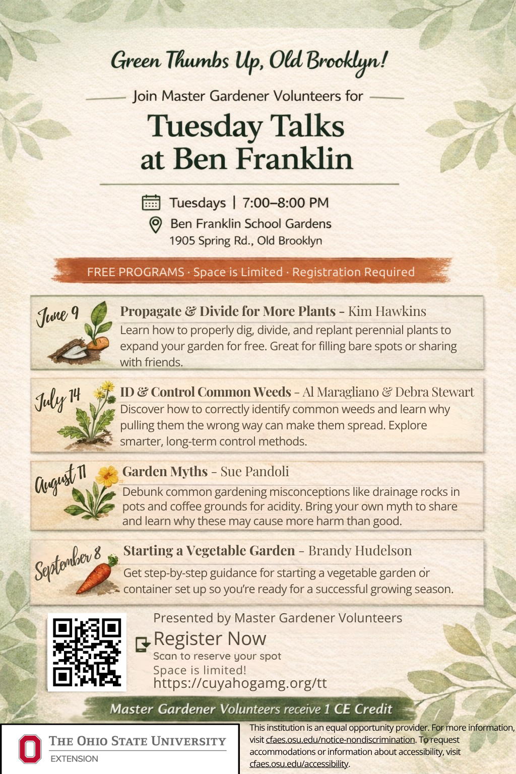 Tuesday Talks at Ben Franklin - Garden Myths — OBCDC