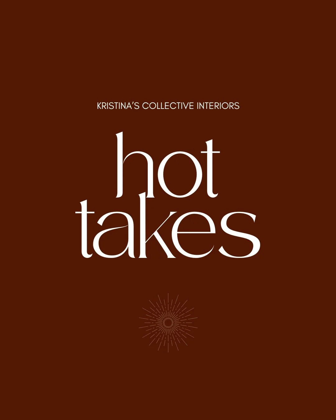 Our design hot takes: Trends come and go&mdash;don&rsquo;t overthink them. Furniture shouldn&rsquo;t hug the walls, and layers matter. Have fun with it, experiment a little, and make it a space you love living in. 

#KristinasCollectiveInteriors #Res